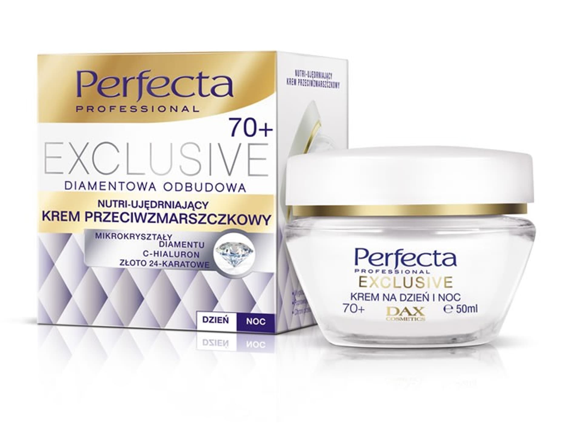 

Perfecta Exclusive 70+ Krem przeciwzmarszczkowy nutri ujędrniający na dzień i noc 50ml