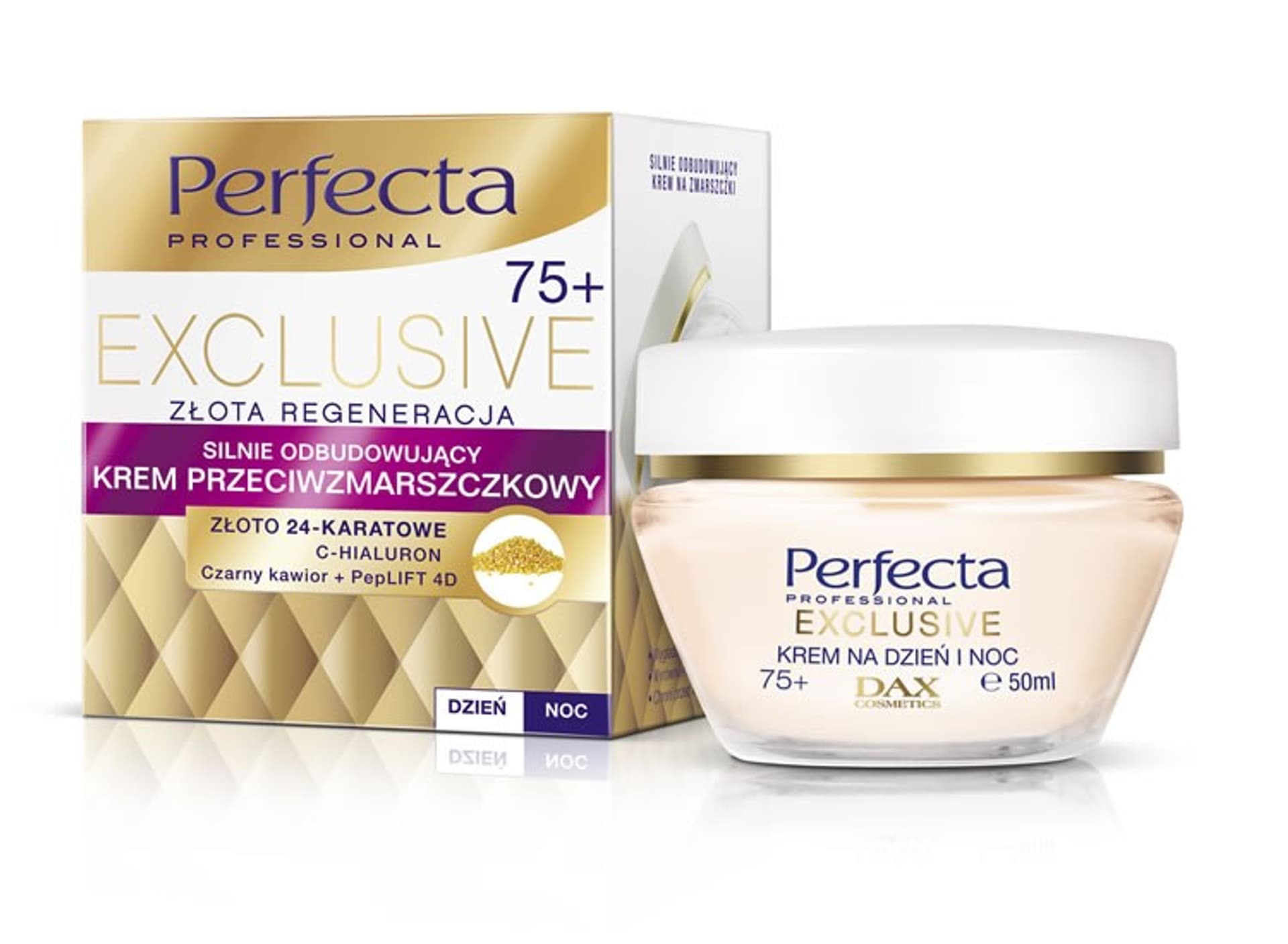 

Perfecta Exclusive 75+ Krem przeciwzmarszczkowy silnie odbudowujący na dzień i noc 50ml