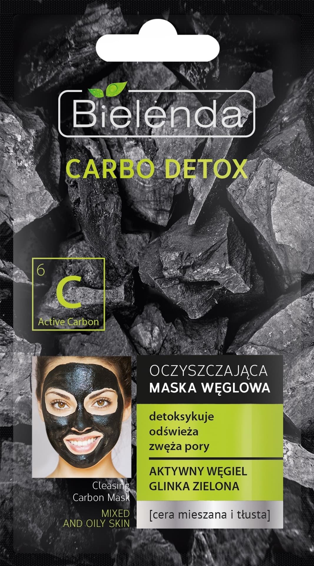 

Bielenda Carbo Detox Czarny Węgiel Maska oczyszczająca do cery mieszanej i tłustej 8g