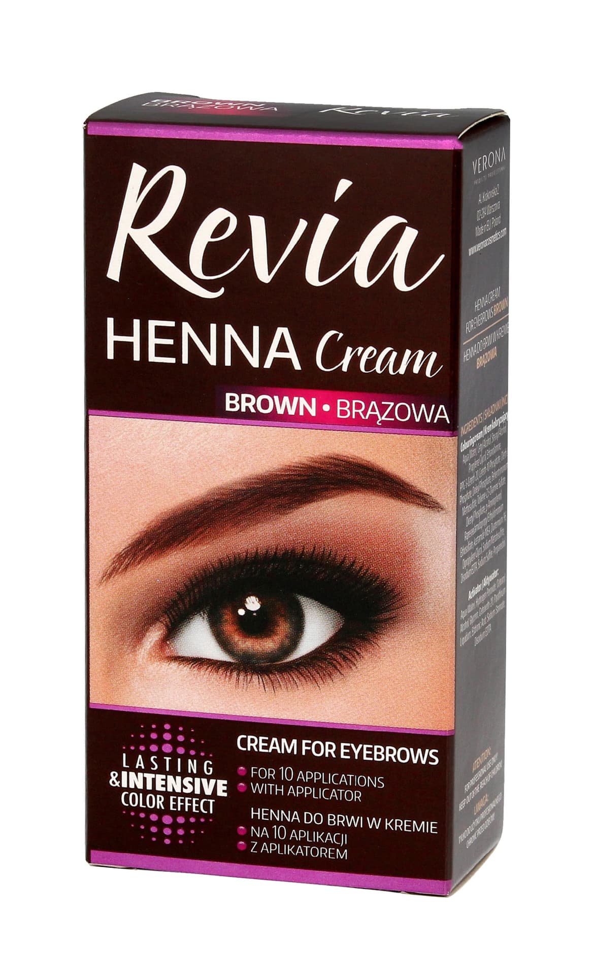 

Verona Revia Henna do brwi w kremie - Brązowa