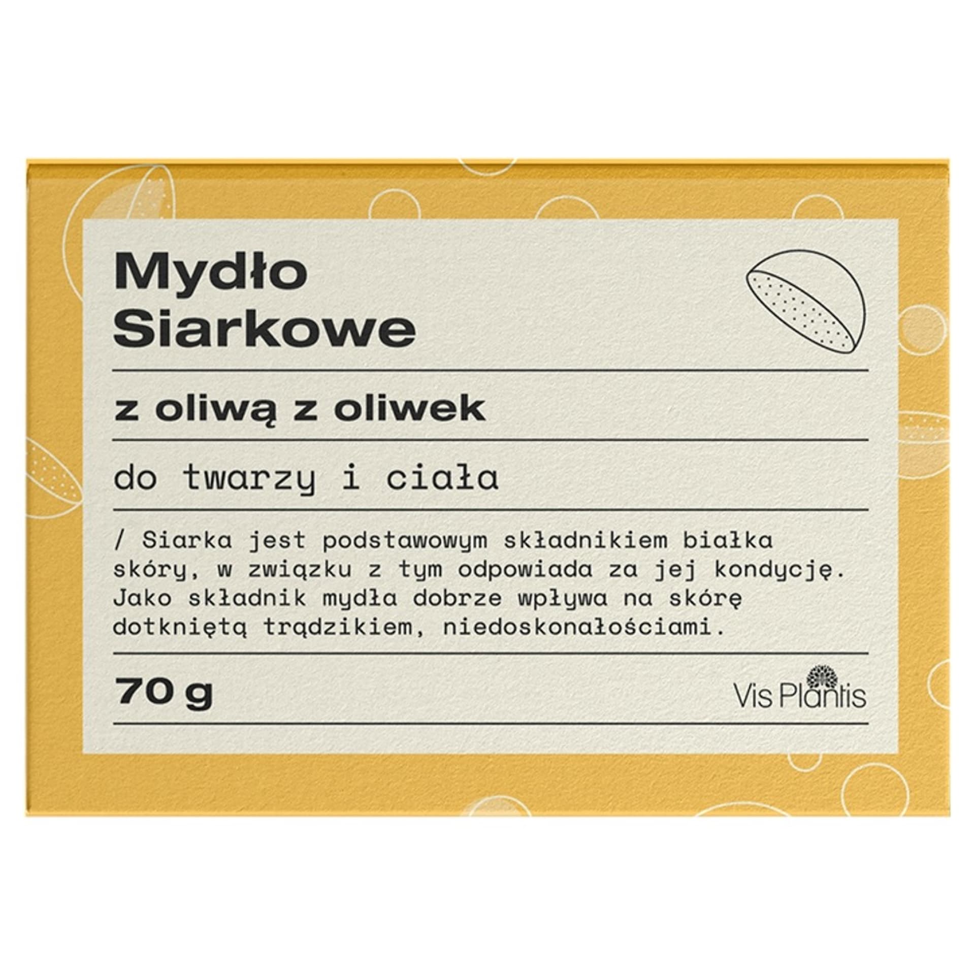 

Vis Plantis Mydło siarkowe z olejem z oliwek - skóra z problemami 70g