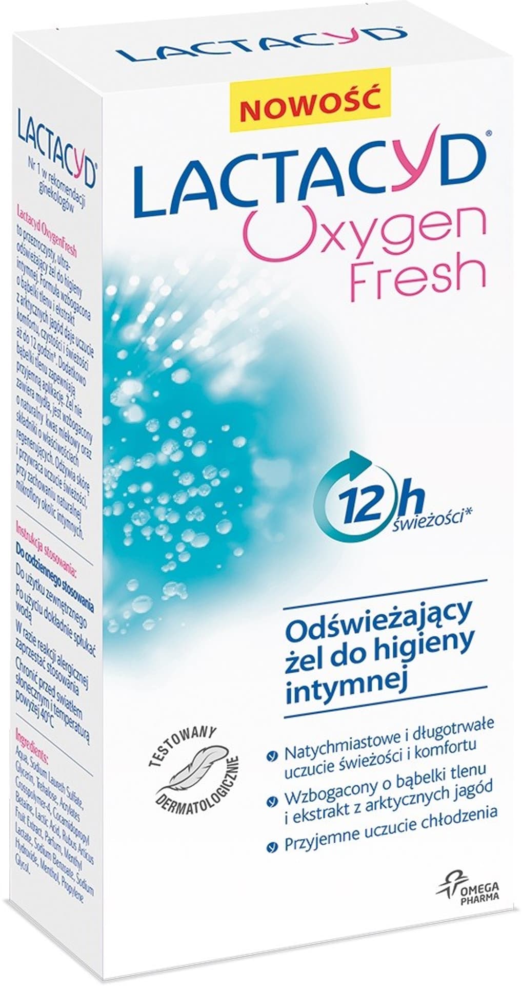 

Lactacyd Oxygen Fresh Odświeżający żel do higieny intymnej 200ml
