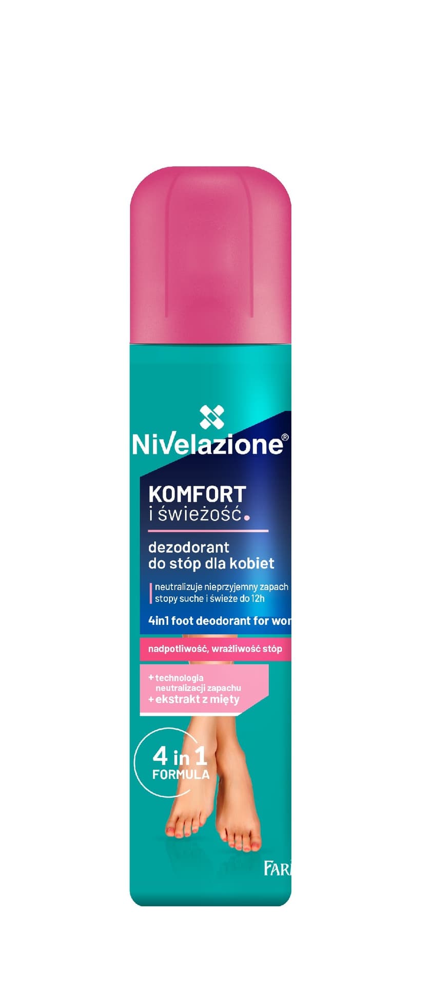 

Farmona Nivelazione Stopy Dezodorant do stóp 4w1 dla kobiet "Komfort i Świeżość" 180ml