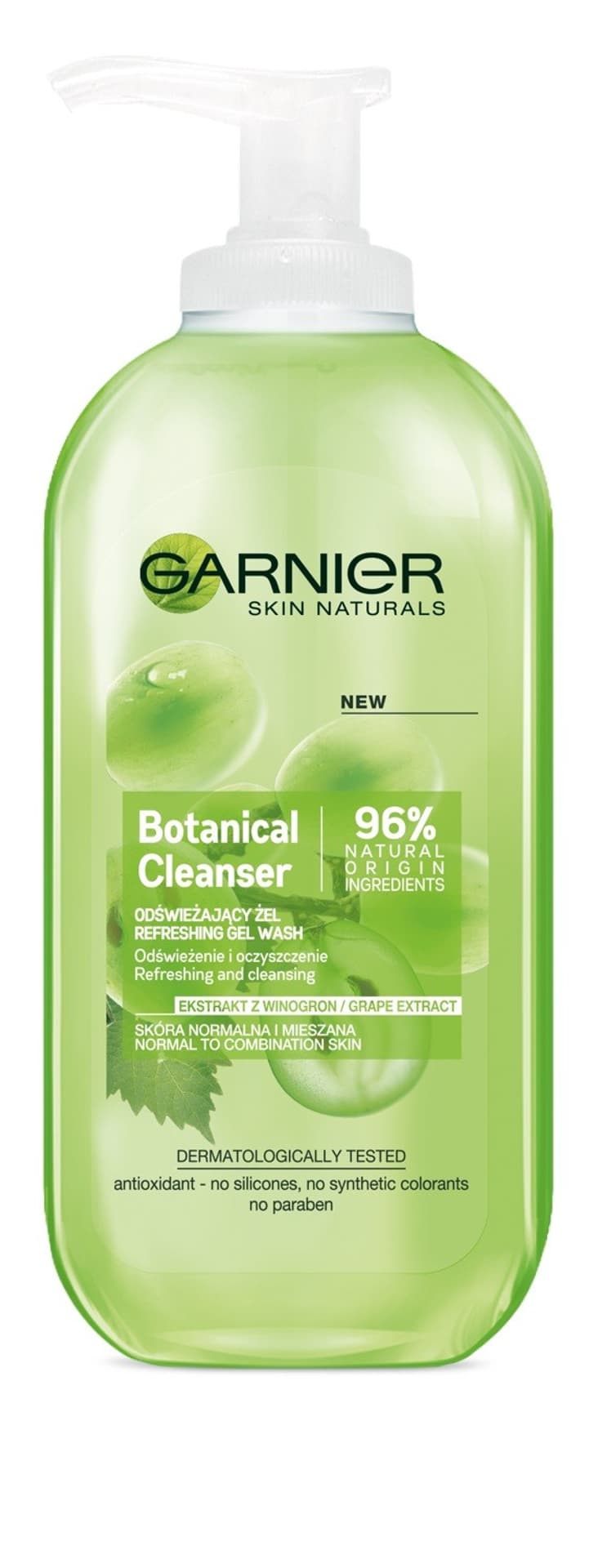 

Garnier Skin Naturals Botanical Grape Extract Żel odświeżający do mycia twarzy 200ml