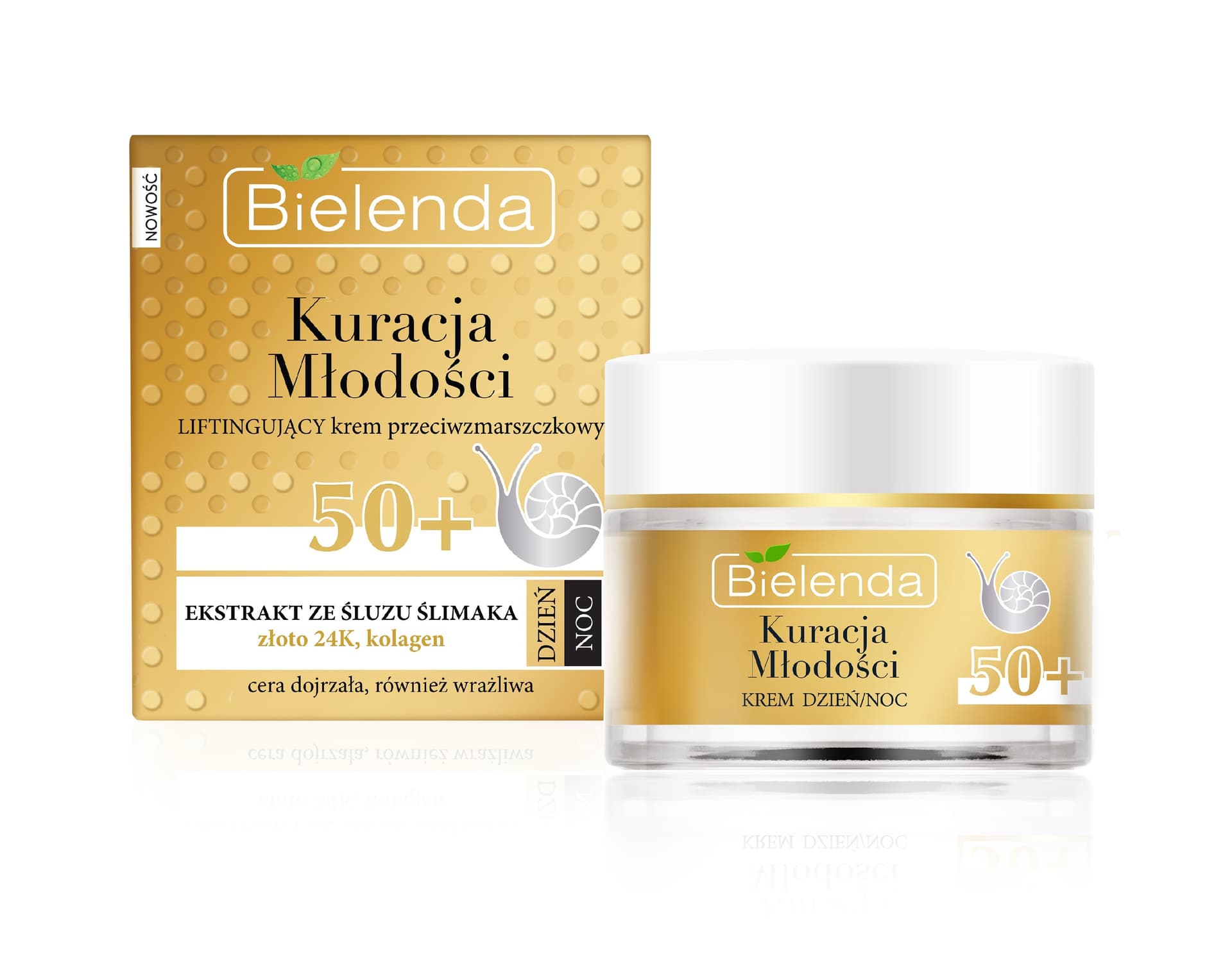 

Bielenda Kuracja Młodości 50+ Liftingujący krem przeciwzmarszczkowy na dzień i noc 50ml