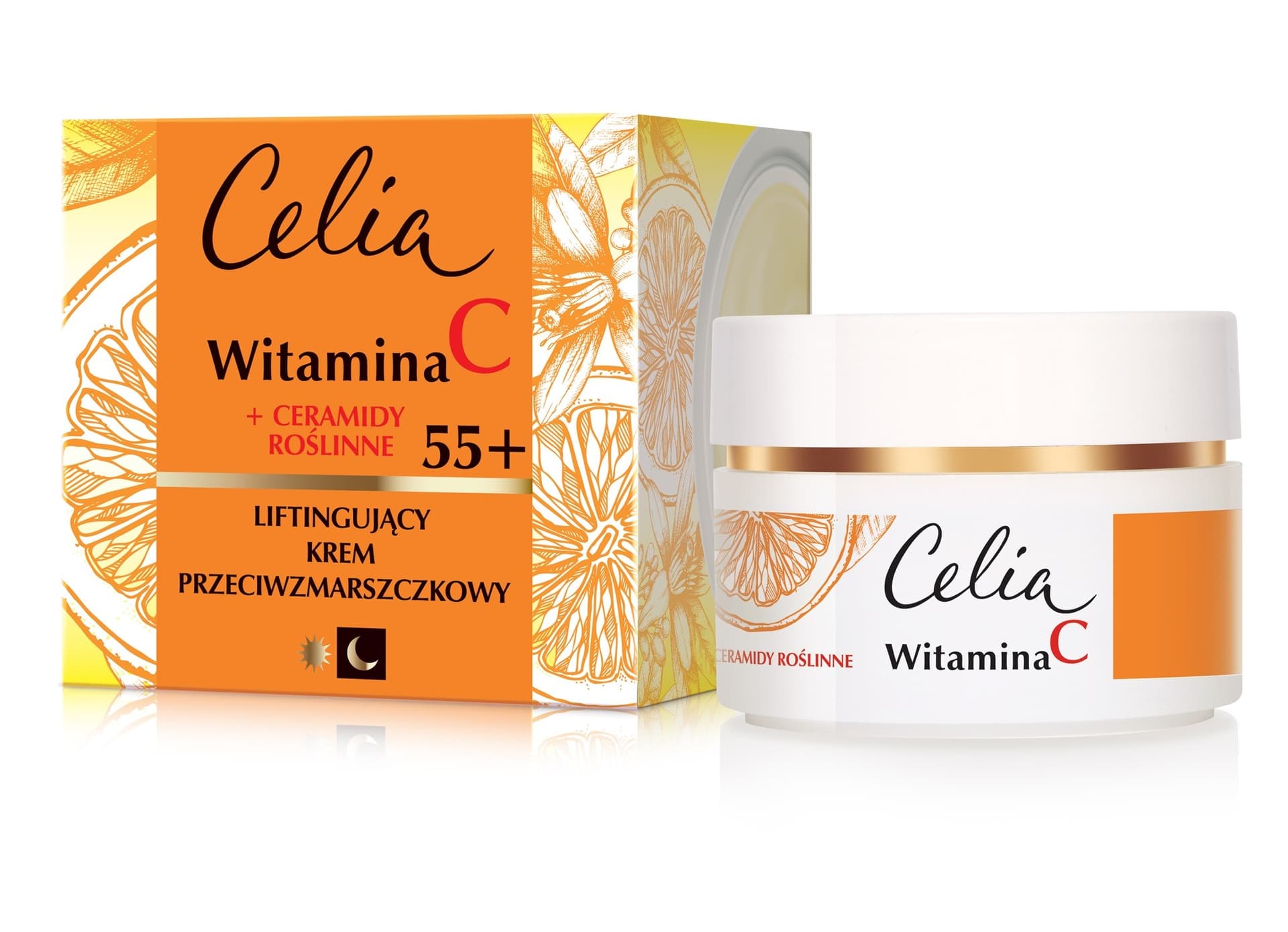 

Celia Witamina C 55+ Liftingujący krem przeciwzmarszczkowy na dzień i noc 50ml