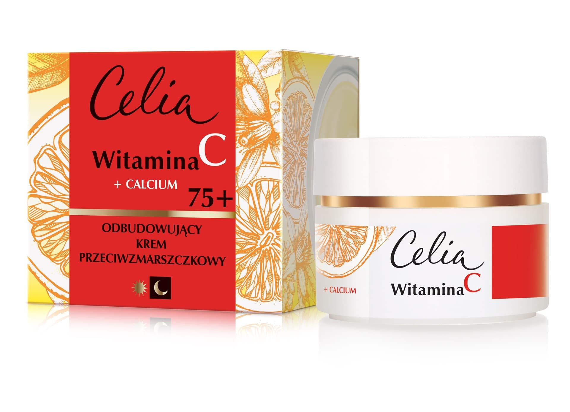 

Celia Witamina C 75+ Odbudowujący krem przeciwzmarszczkowy na dzień i noc 50ml