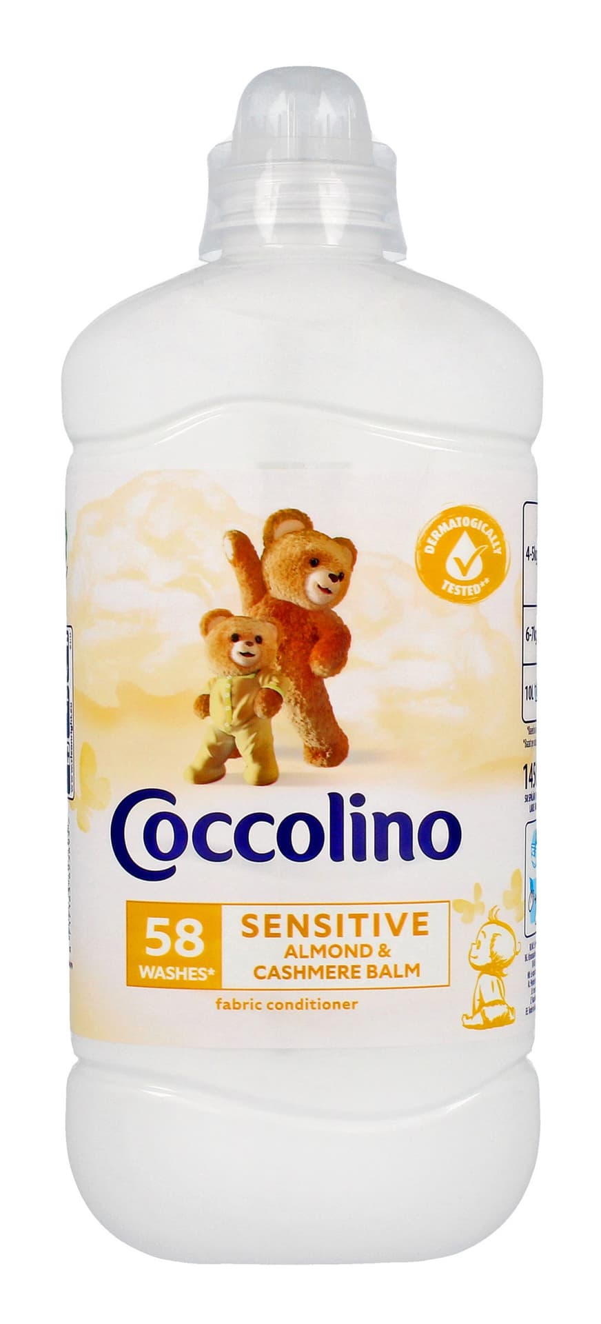 

Coccolino Płyn do płukania tkanin Sensitive Almond&Cashmere Balm 1450ml (58 prań)