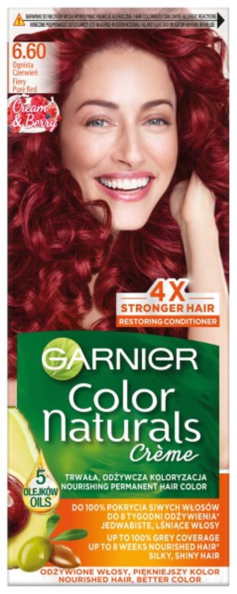 

Garnier Color Naturals Krem koloryzujący nr 6.60 Ognista Czerwień 1op