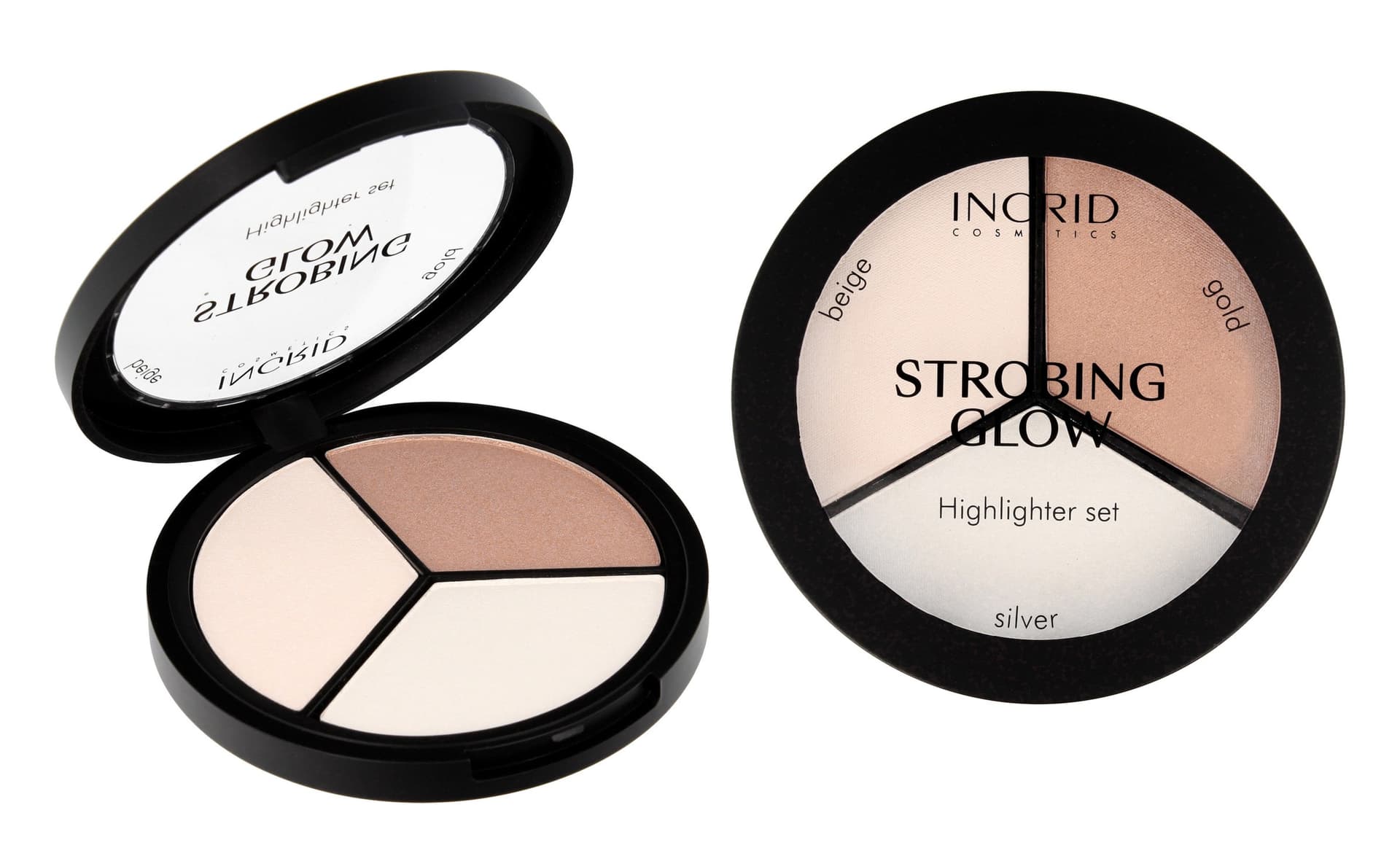 

Ingrid Strobing Glow Paleta pudrowych rozświetlaczy do twarzy 15g