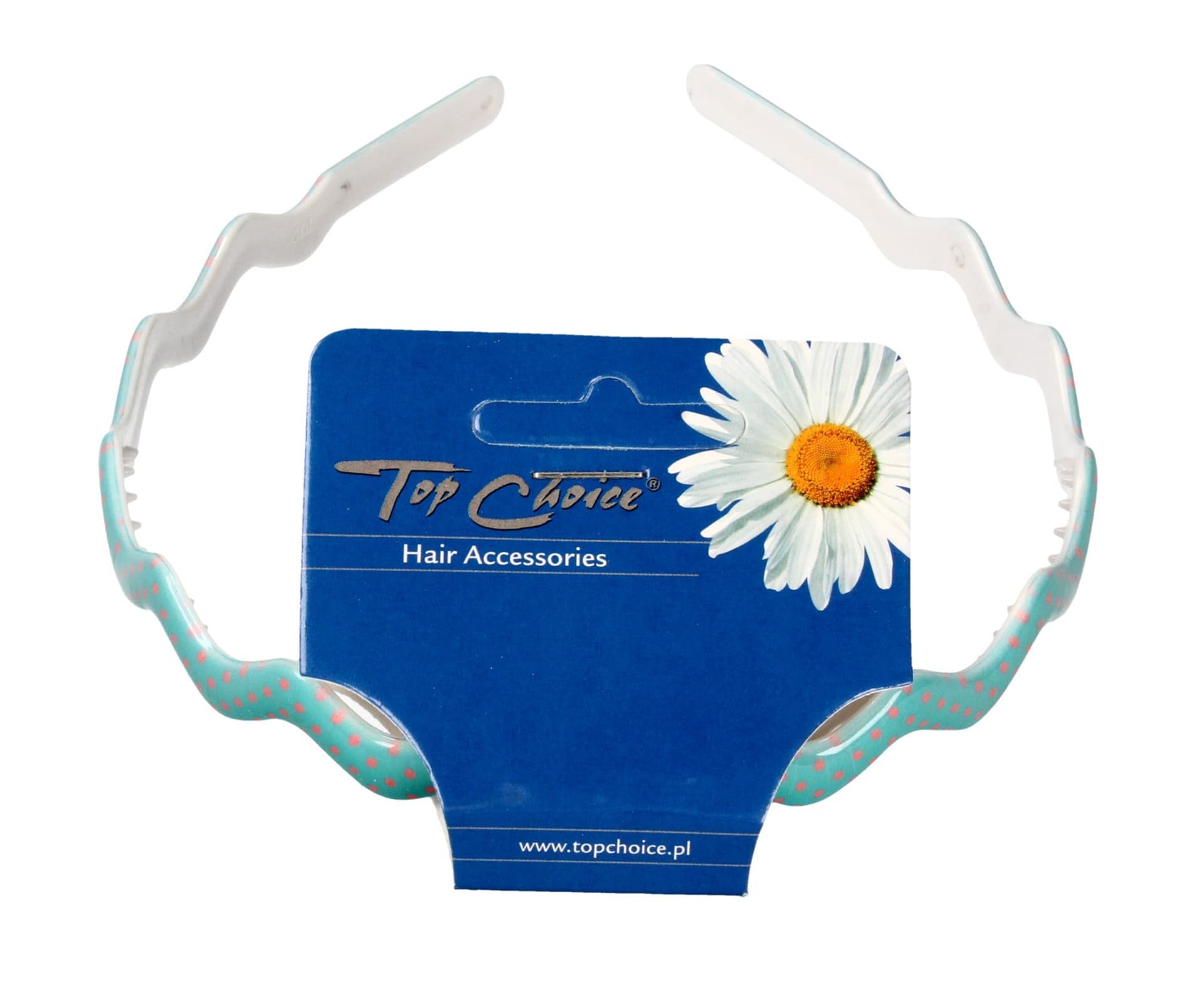 

Top Choice Opaska do włosów falowana w kropki (27062) 1szt, 27062) 1sz