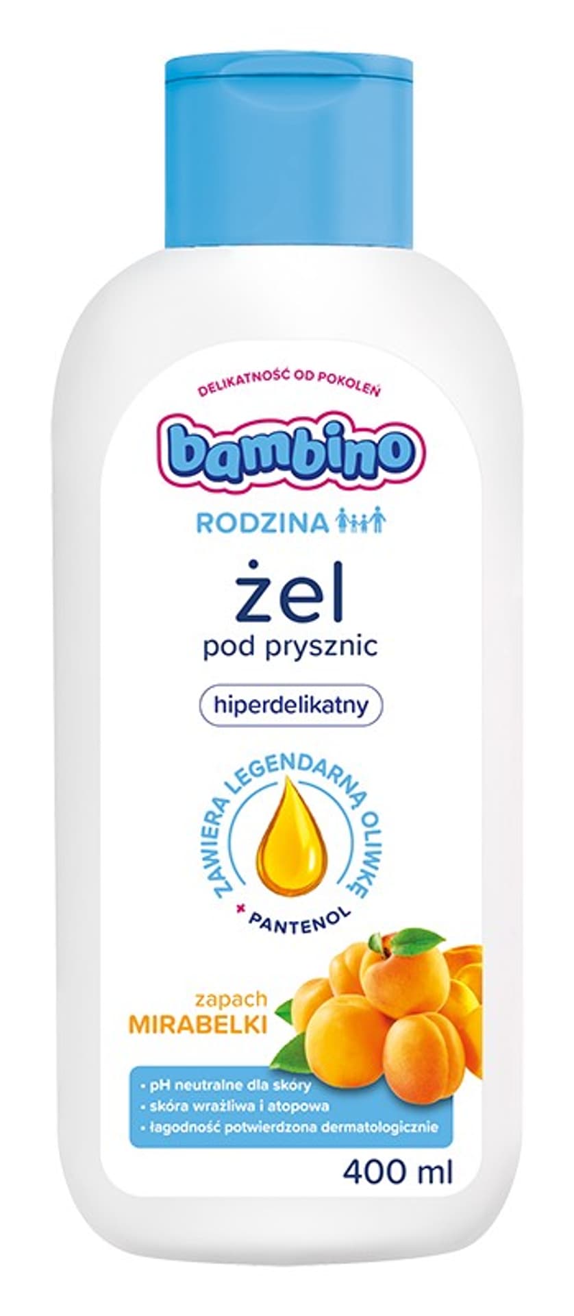 

Bambino Rodzina Żel pod prysznic hiperdelikatny - zapach Mirabelki 400ml