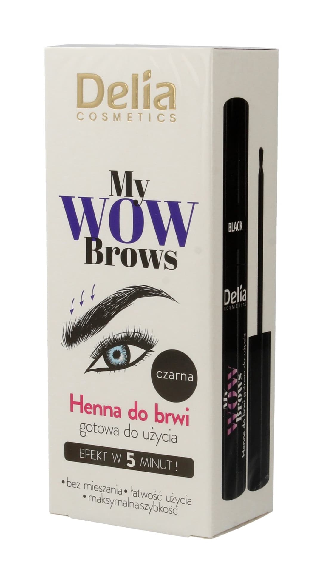 

Delia Cosmetics My Wow Brows Henna do brwi - Czarna