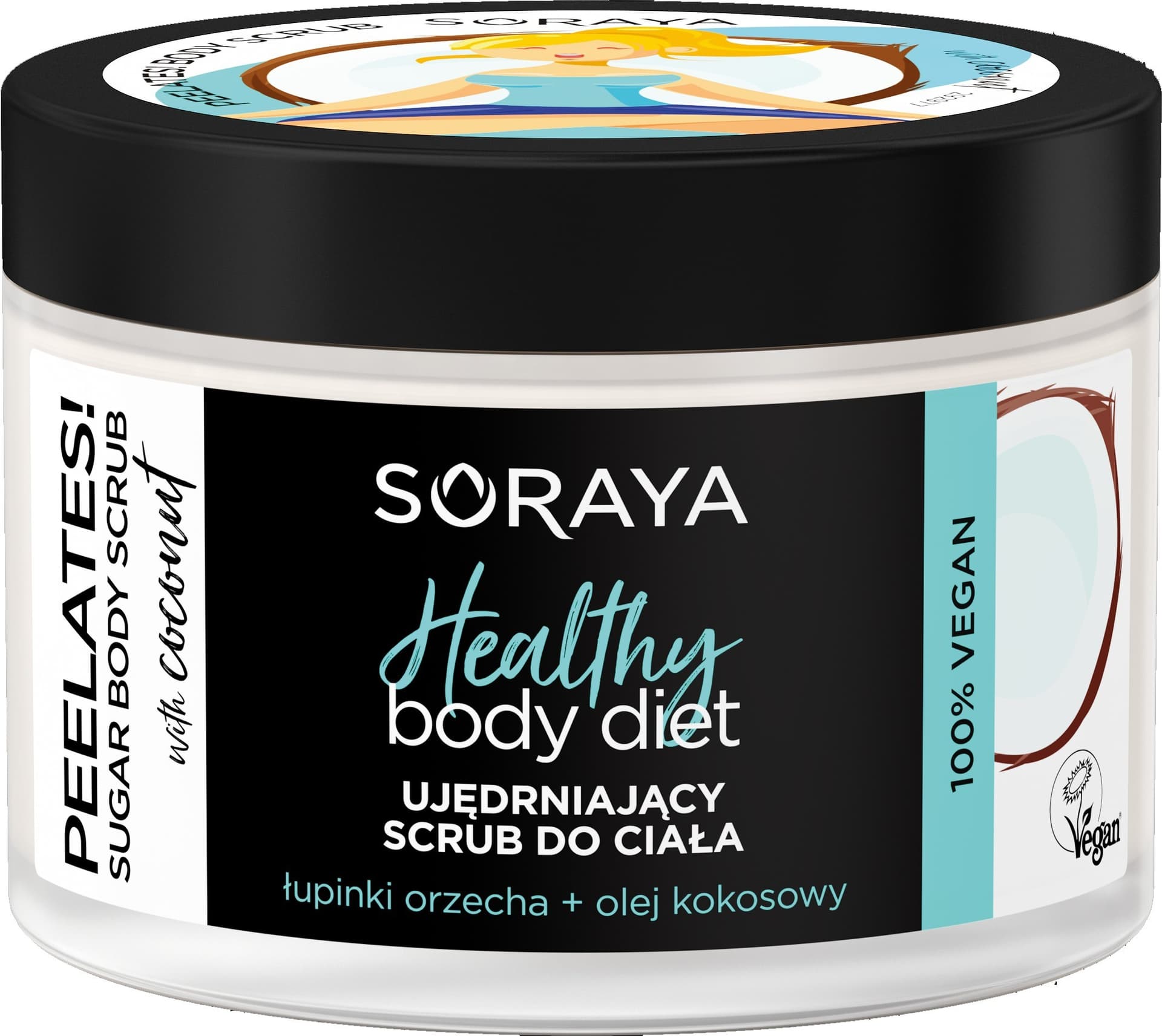 

Soraya Healthy Body Diet Ujędrniający Scrub do ciała z łupinkami orzech i olejem Kokosowym 200g