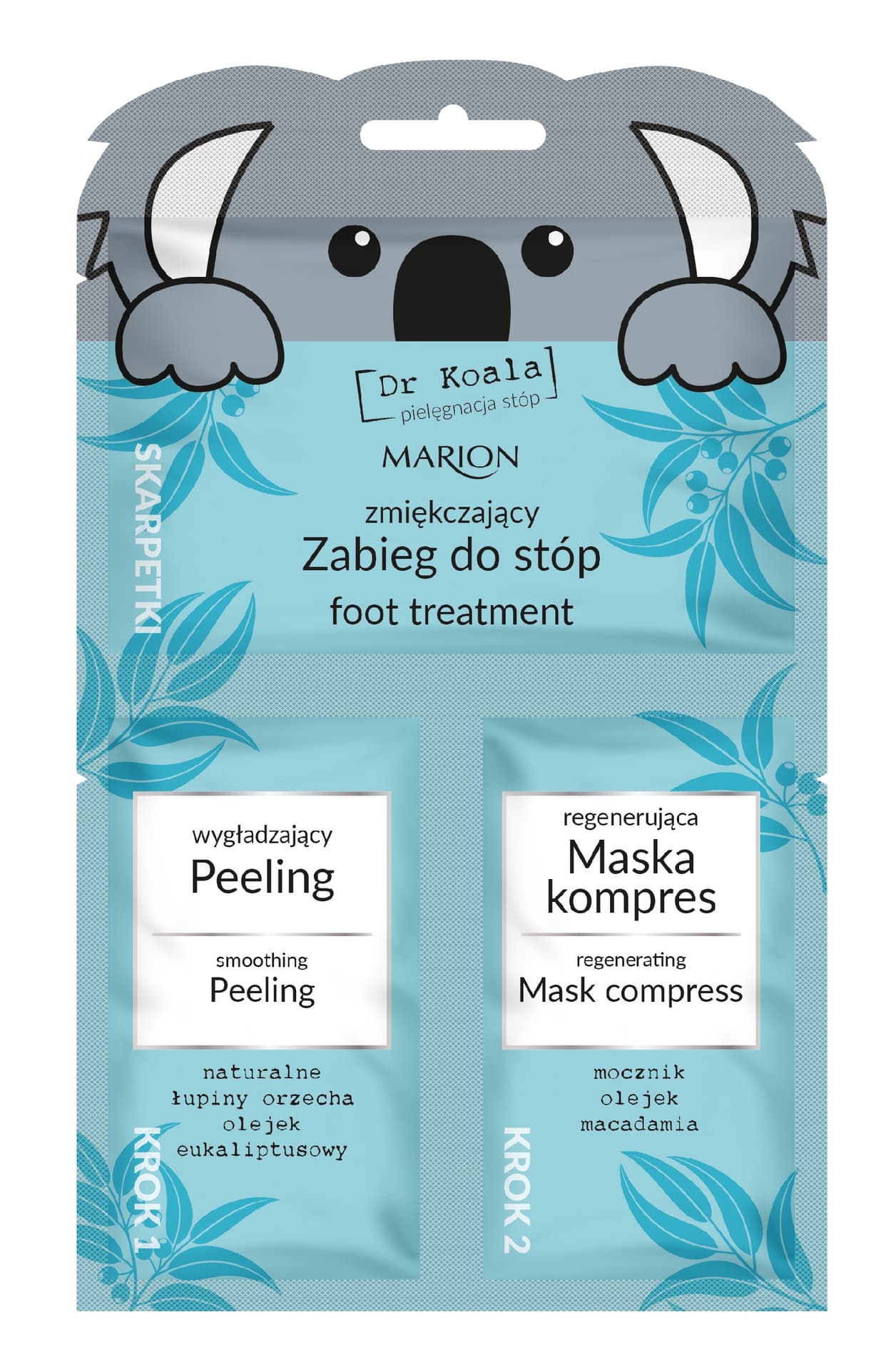 

Marion Dr Koala Zmiękczający Zabieg do stóp (peeling + maska-kompres) 6.5+6ml, Peeling + maska-kompres) 6.5+6m
