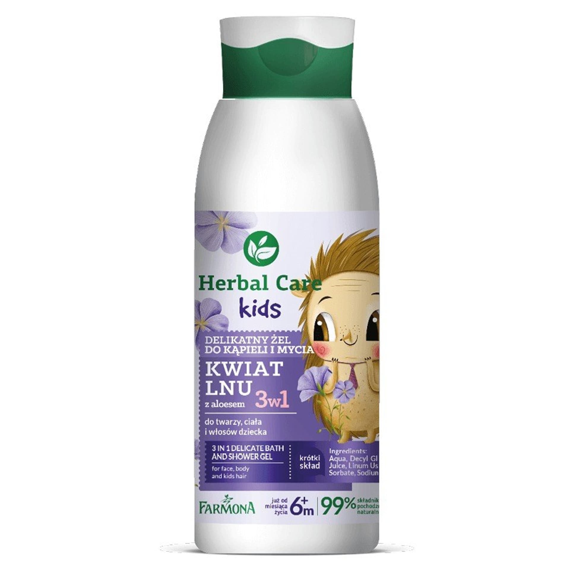 

Farmona Herbal Care Kids Delikatny Żel do kąpieli i mycia dla dzieci 3w1 Kwiat Lnu 400ml
