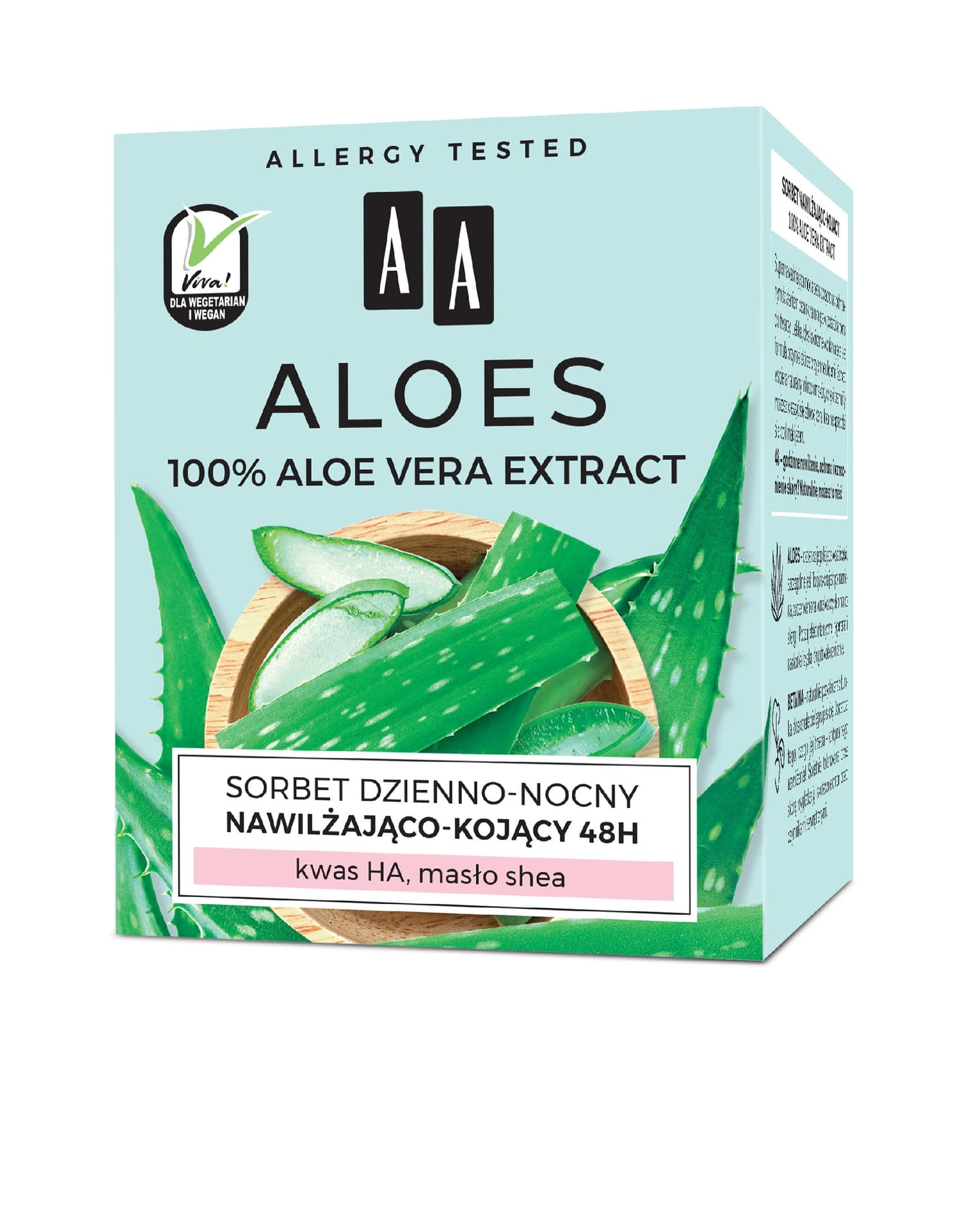 

AA Aloes Sorbet nawiżajaco-kojący Kwas HA, masło shea