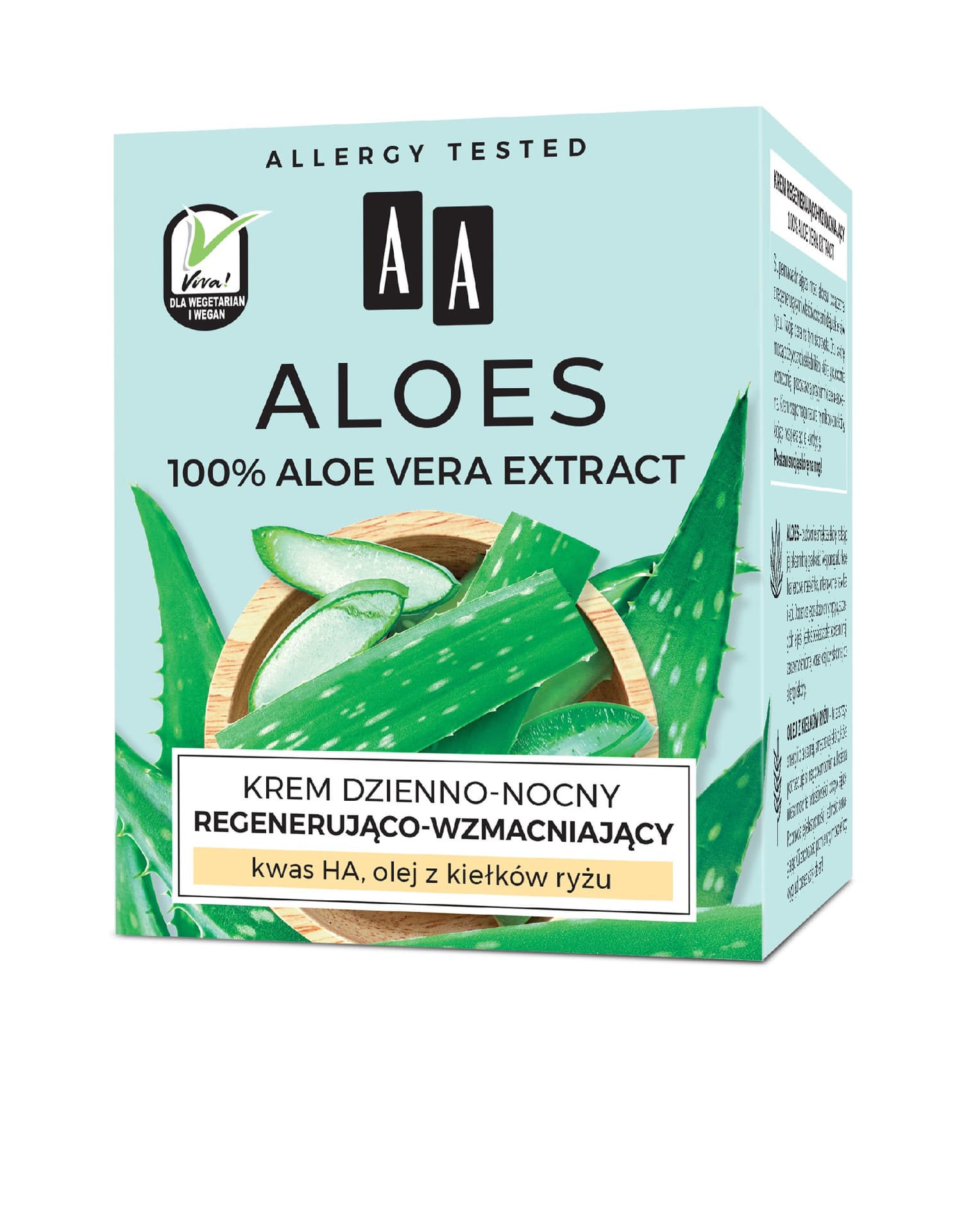 

AA Aloes Krem regenerująco-wzmacniający Kwas Ha, olej z kiełków ryżu