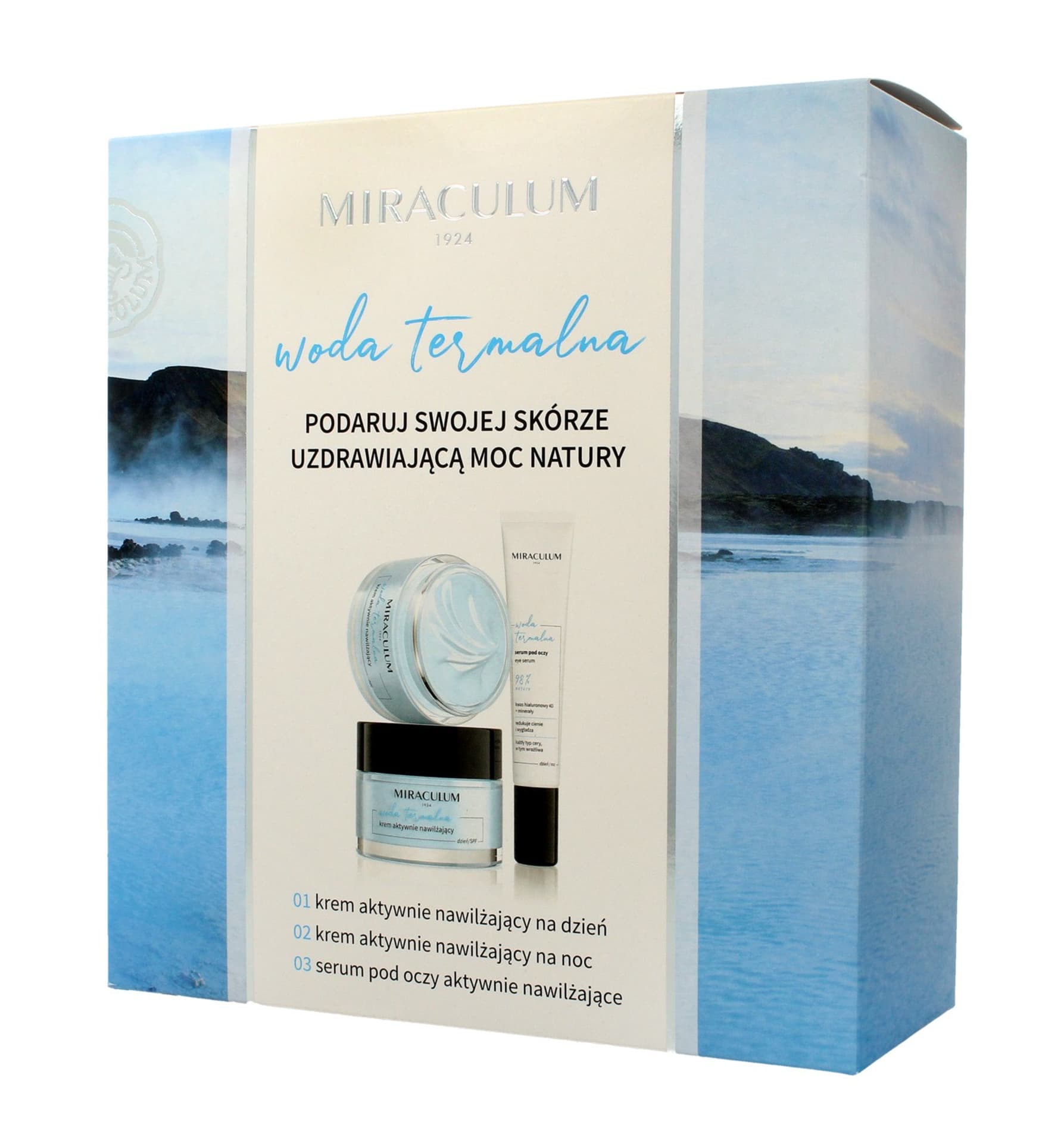 

Miraculum Zestaw prezentowy Woda Termalna (Krem n/dzień 50ml+Krem n/noc 50ml+Serum pod oczy 20ml)
