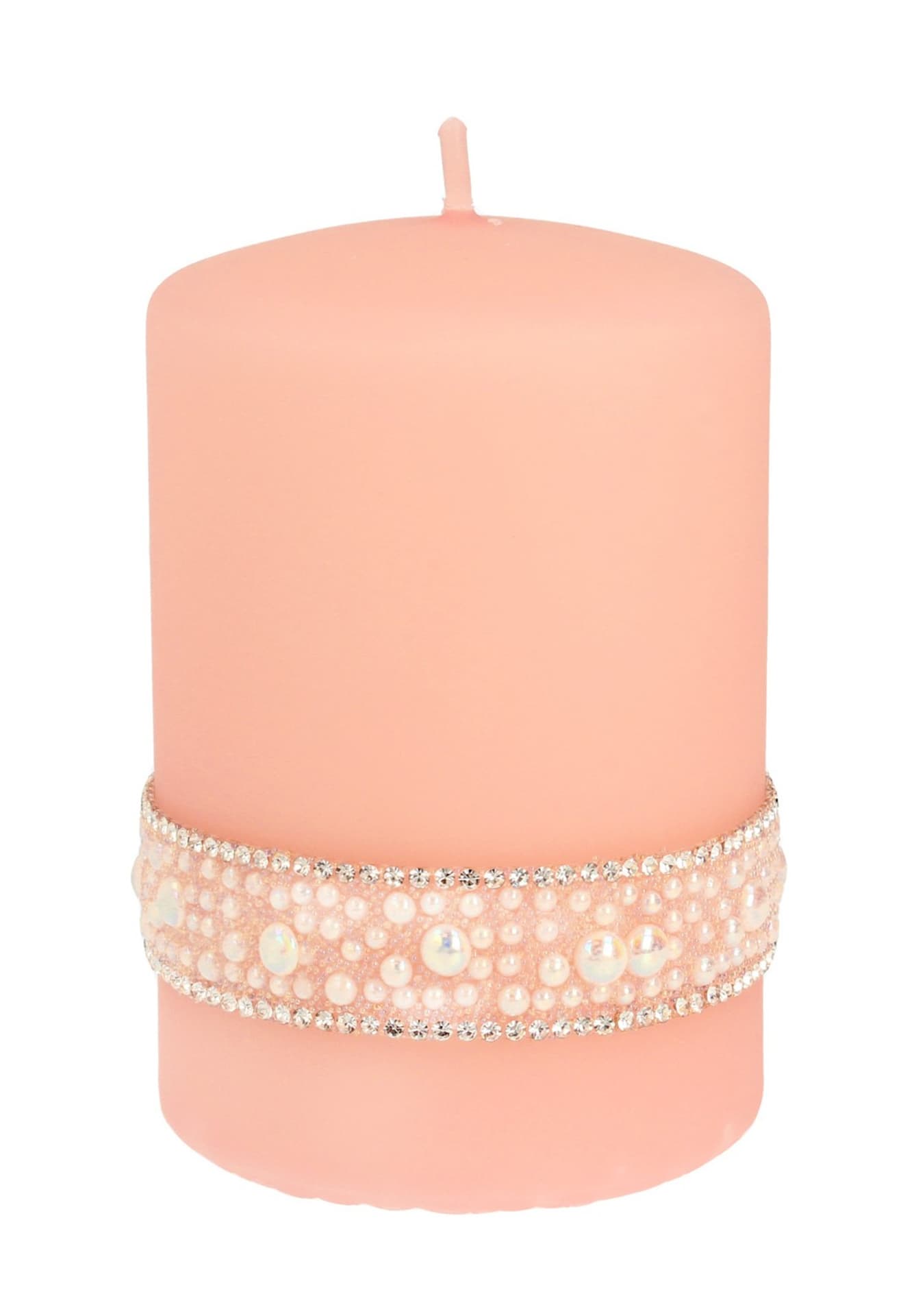 

Artman Świeca ozdobna Crystal Pearl rose gold - walec mały 1szt