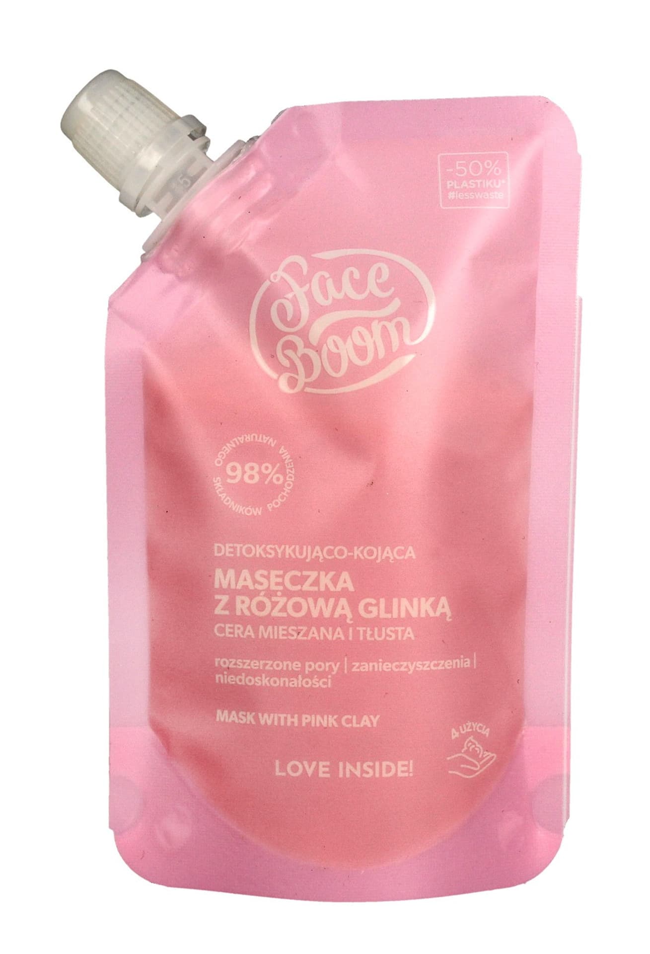 

Face Boom Maseczka z różową glinką detoksykująco-kojąca 40g