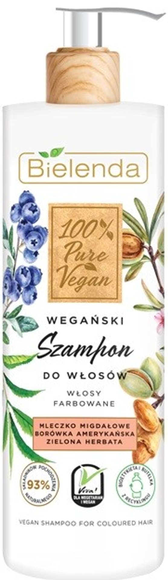 

Bielenda 100% Pure Vegan Wegański Szampon do włosów farbowanych 400g