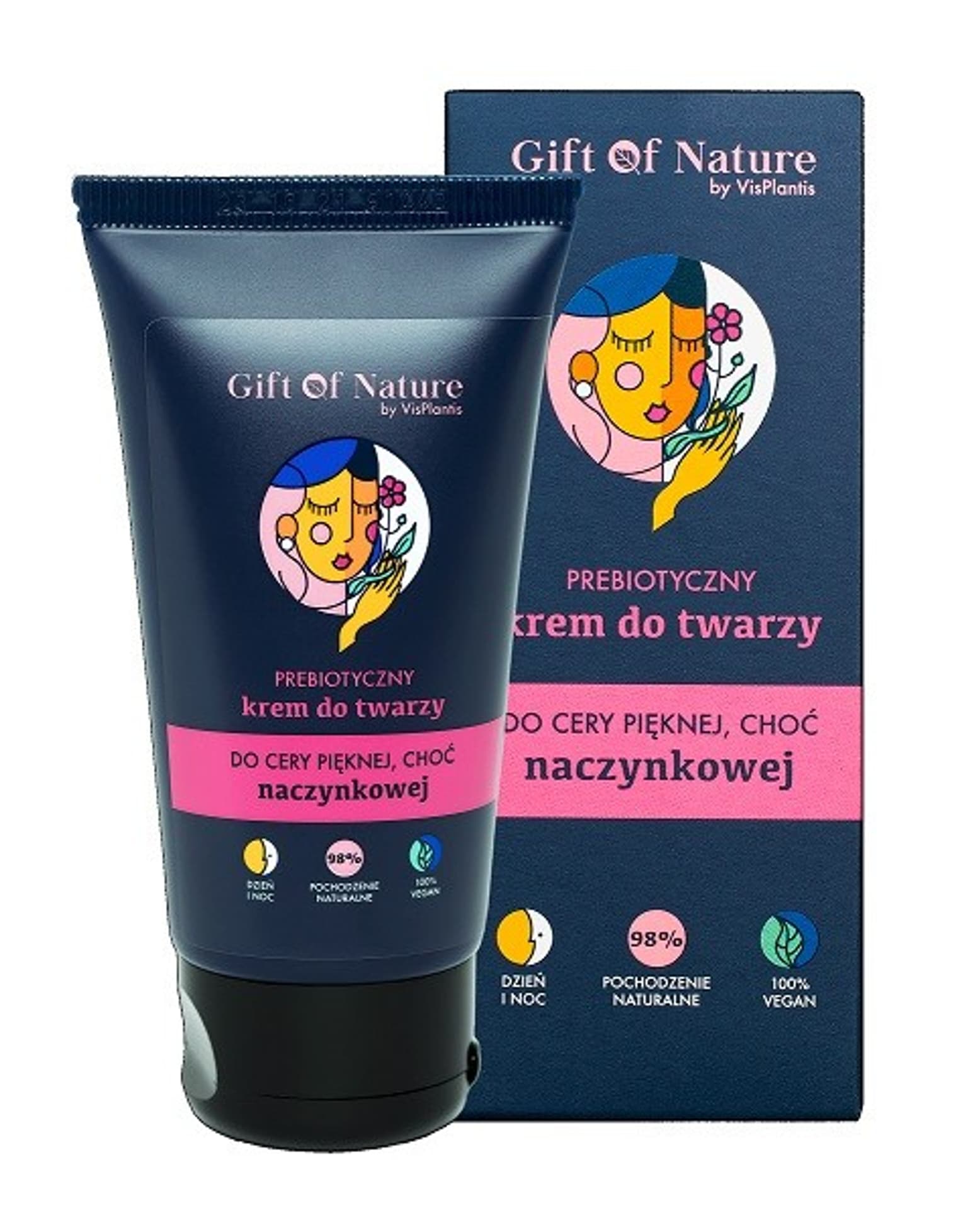 

Vis Plantis Gift Of Nature Prebiotyczny Krem do twarzy do cery naczynkowej 50ml