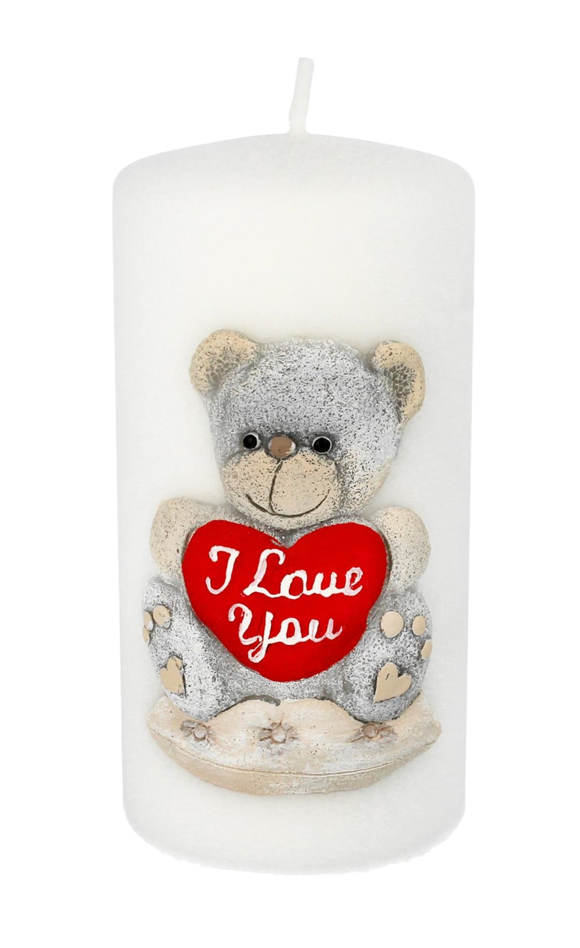 

Artman Świeca ozdobna TEDDY w kształcie walca w kolorze białym-1sztuka