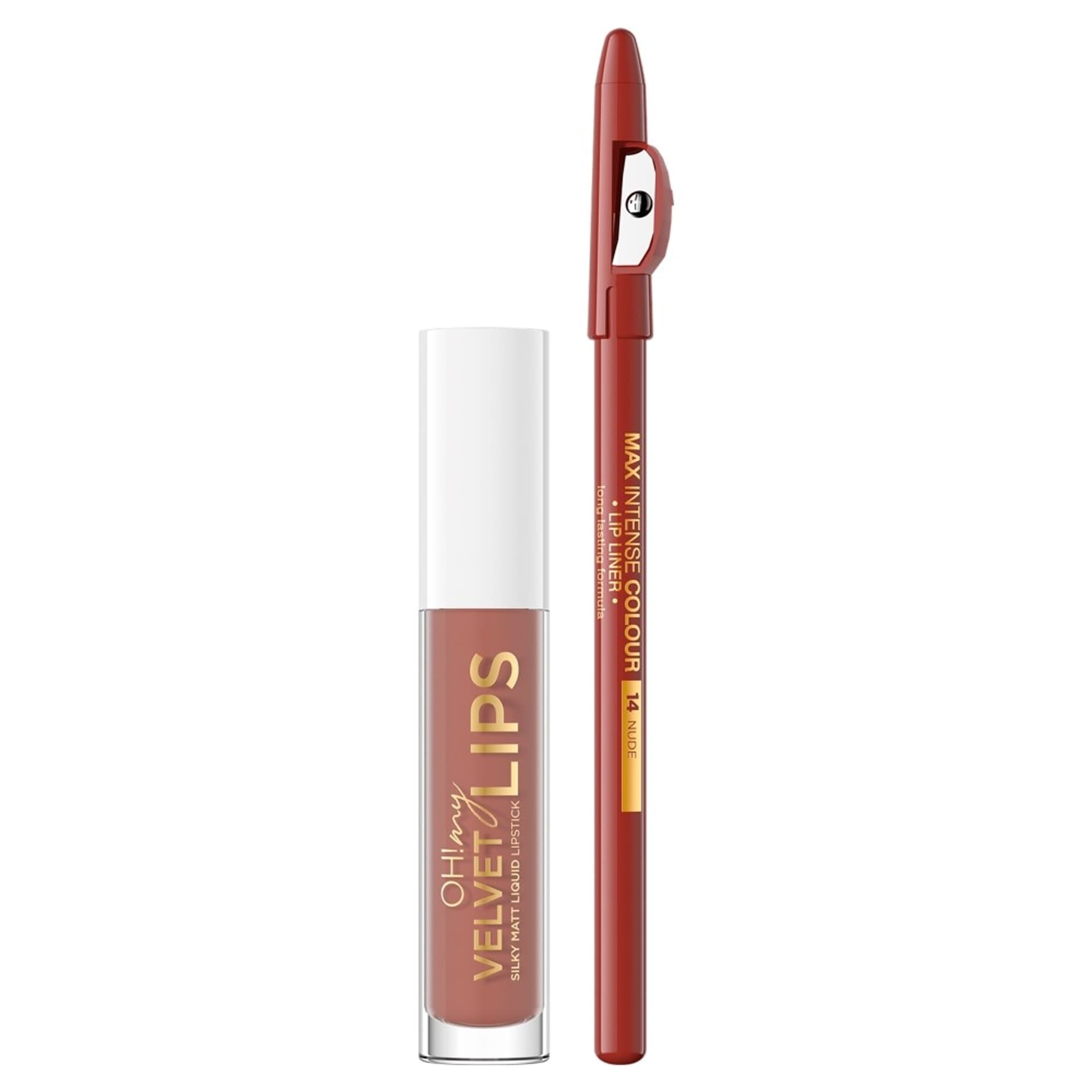 

Eveline OH! My Lips Matt Zestaw do makijażu ust (pomadka w płynie +konturówka nr 12)