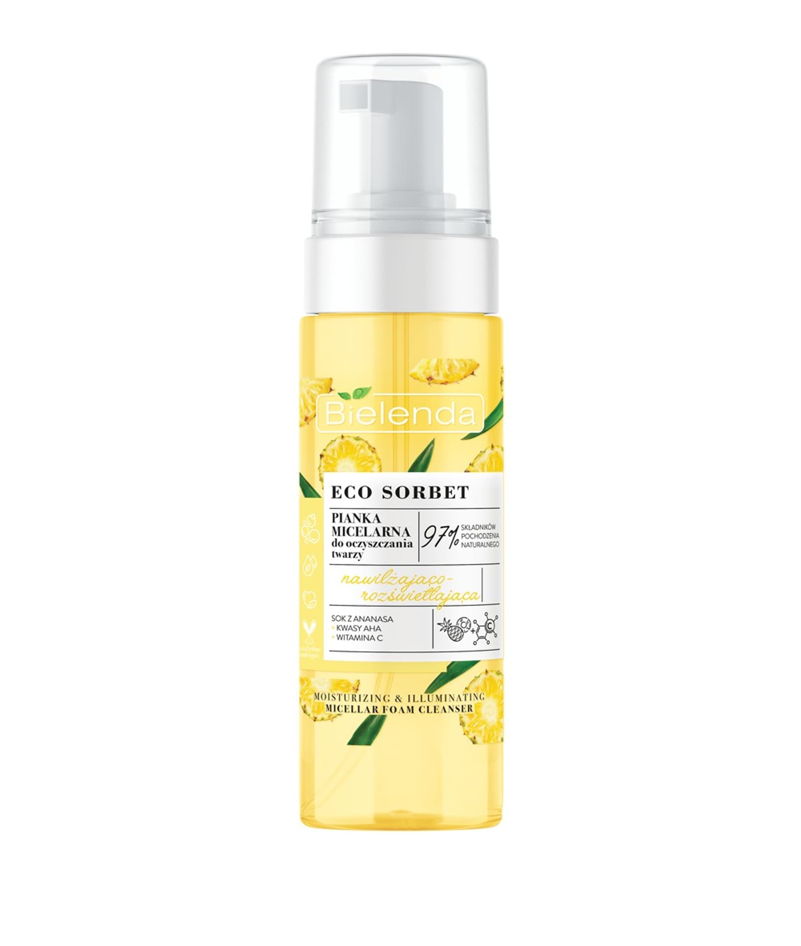 

Bielenda Eco Sorbet Ananas Pianka micelarna nawilżająco-rozświetlająca 150ml