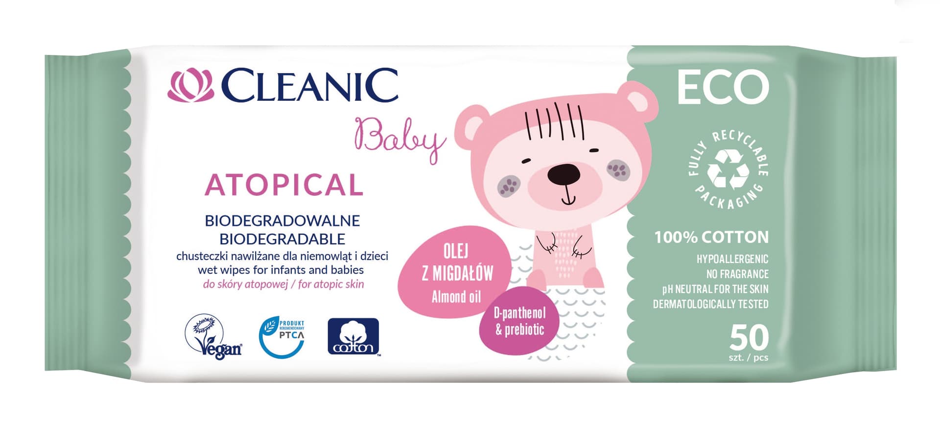 

Cleanic Chusteczki Nawilżane Do Skóry Atopowej