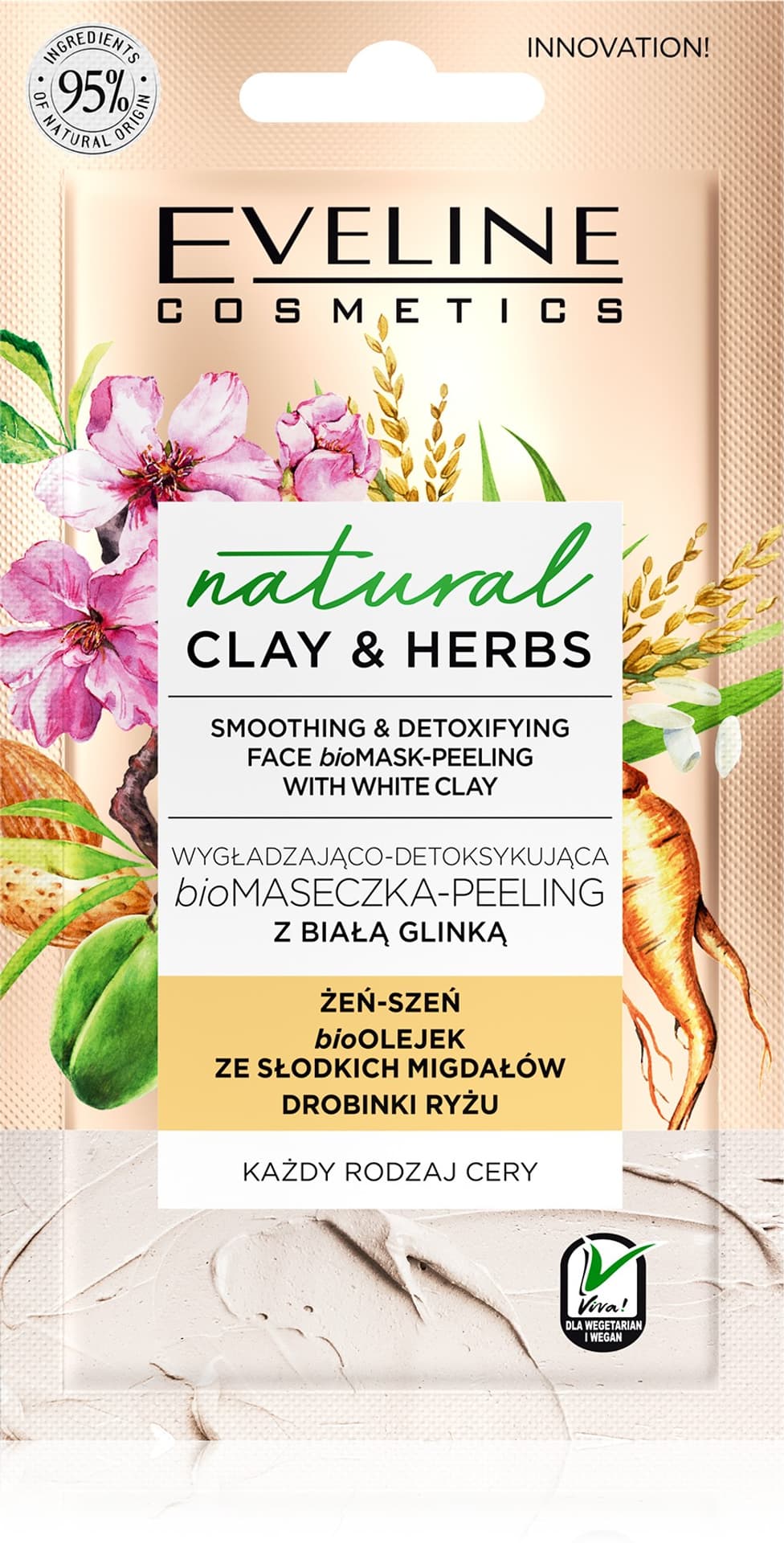 

Eveline Natural Clay&Herbs Maseczka Detoks+Wygładzenie
