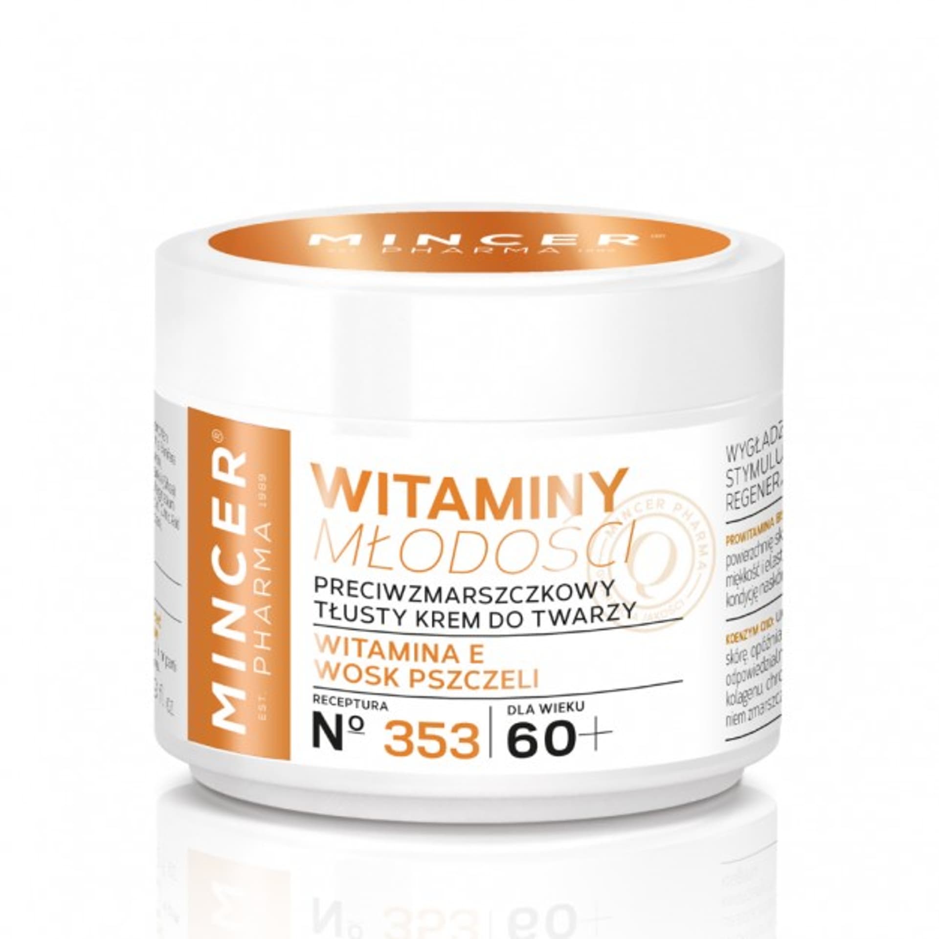

Mincer Pharma Witaminy Młodości Krem przeciwzmarszczkowy - tłusty 60+ nr 353 50ml