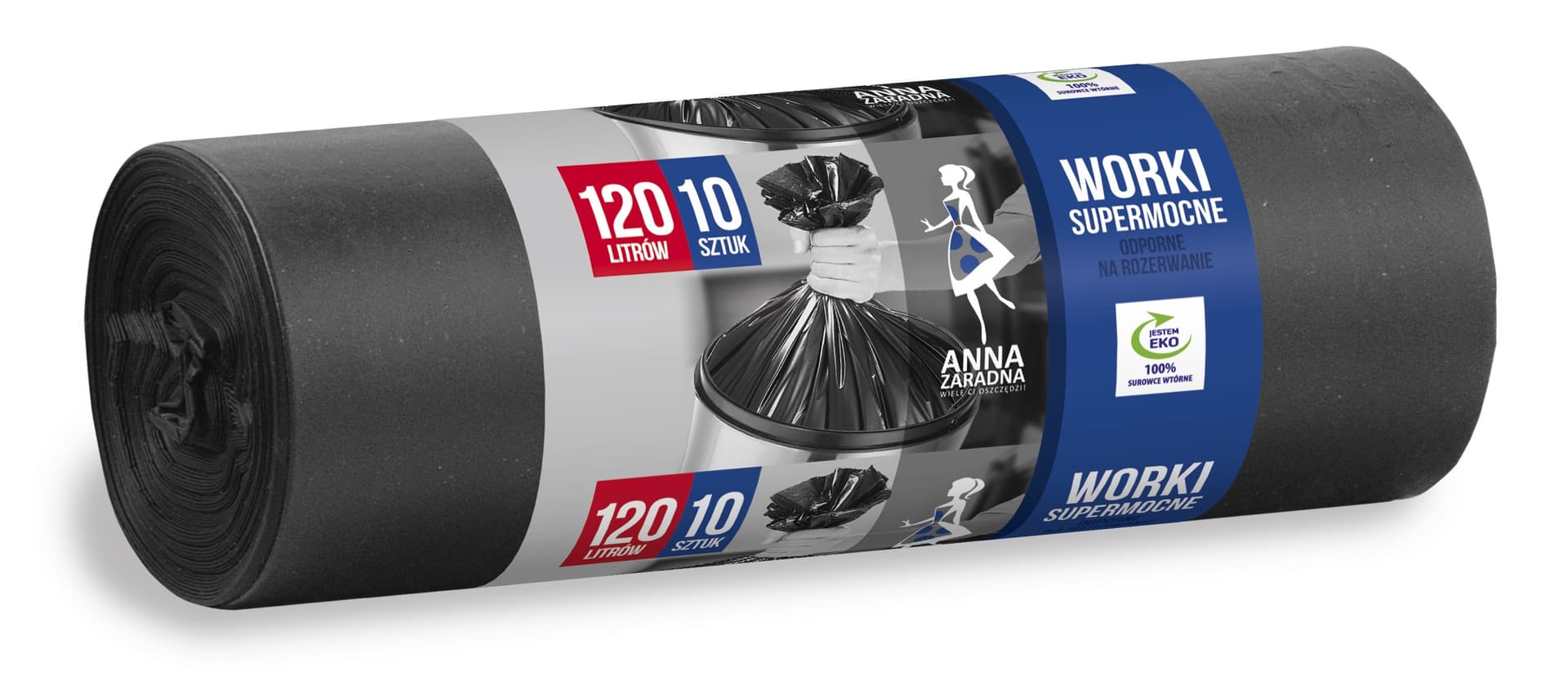 

Worki na śmieci 120l supermocne LDPE (10szt.)czarne ANNA ZARADNA WNS1972/25SH, 10szt.)czarne anna zaradna wns1972/25s