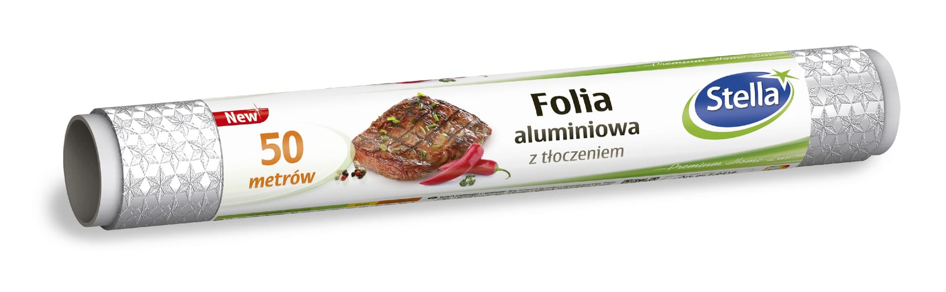 

Folia aluminiowa z tłoczeniem w gwiazdki 29cm*50m STELLA ST1-F-0418