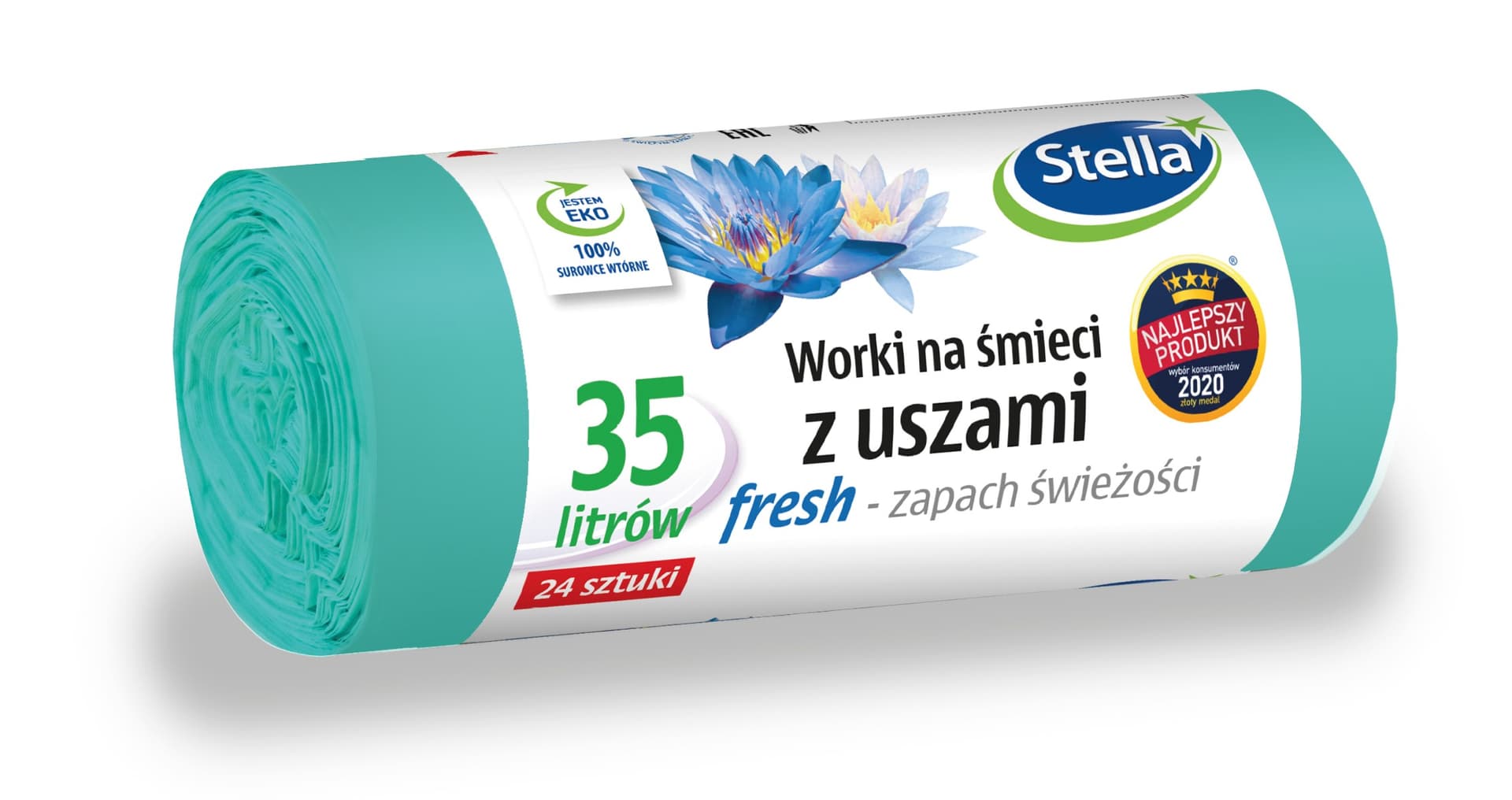 

Worki na śmieci z uszami wytrzymałe 35L 24szt. zielone (LDPE) świeży zapach WNS-3881V1 STELLA, Ldpe) świeży zapach wns-3881v1 stell