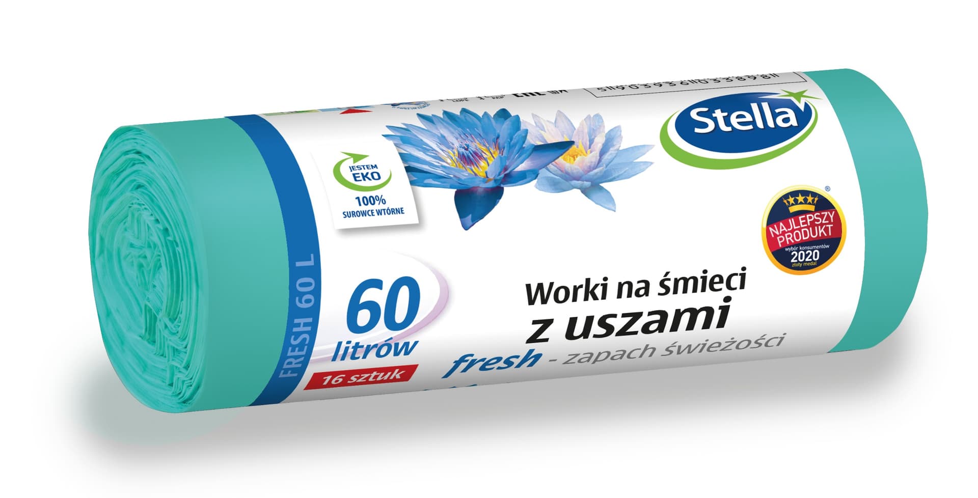 

Worki na śmieci z uszami wytrzymałe 60L 16szt. zielone (LDPE) świeży zapach ST1-WNS-3898V1 STELLA, Ldpe) świeży zapach st1-wns-3898v1 stell