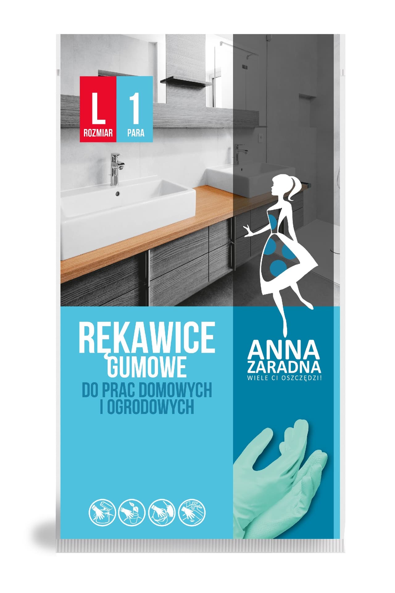 

Rękawice gumowe L ANNA ZARADNA R-0769