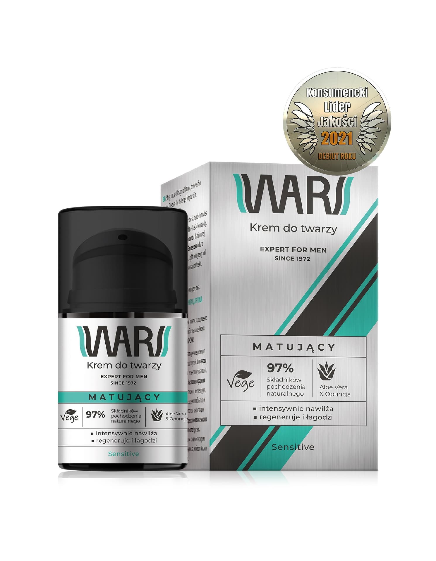 

Wars Expert for Men Krem do twarzy matujący - Aloe Vera & Opuncja 50ml