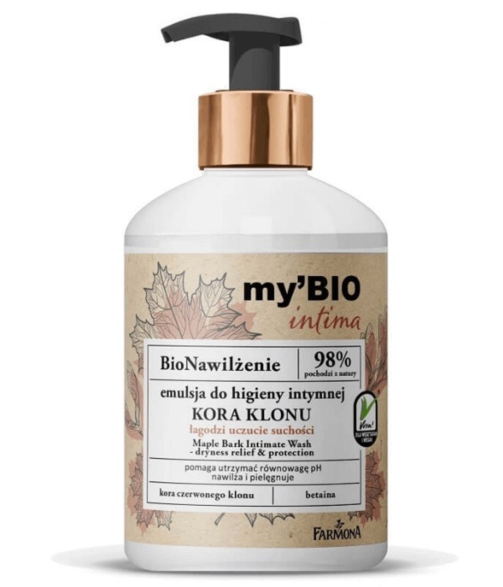 

Farmona my`BIO Intima Emulsja do higieny intymnej Kora Klonu - łagodzi uczucie suchości 250ml
