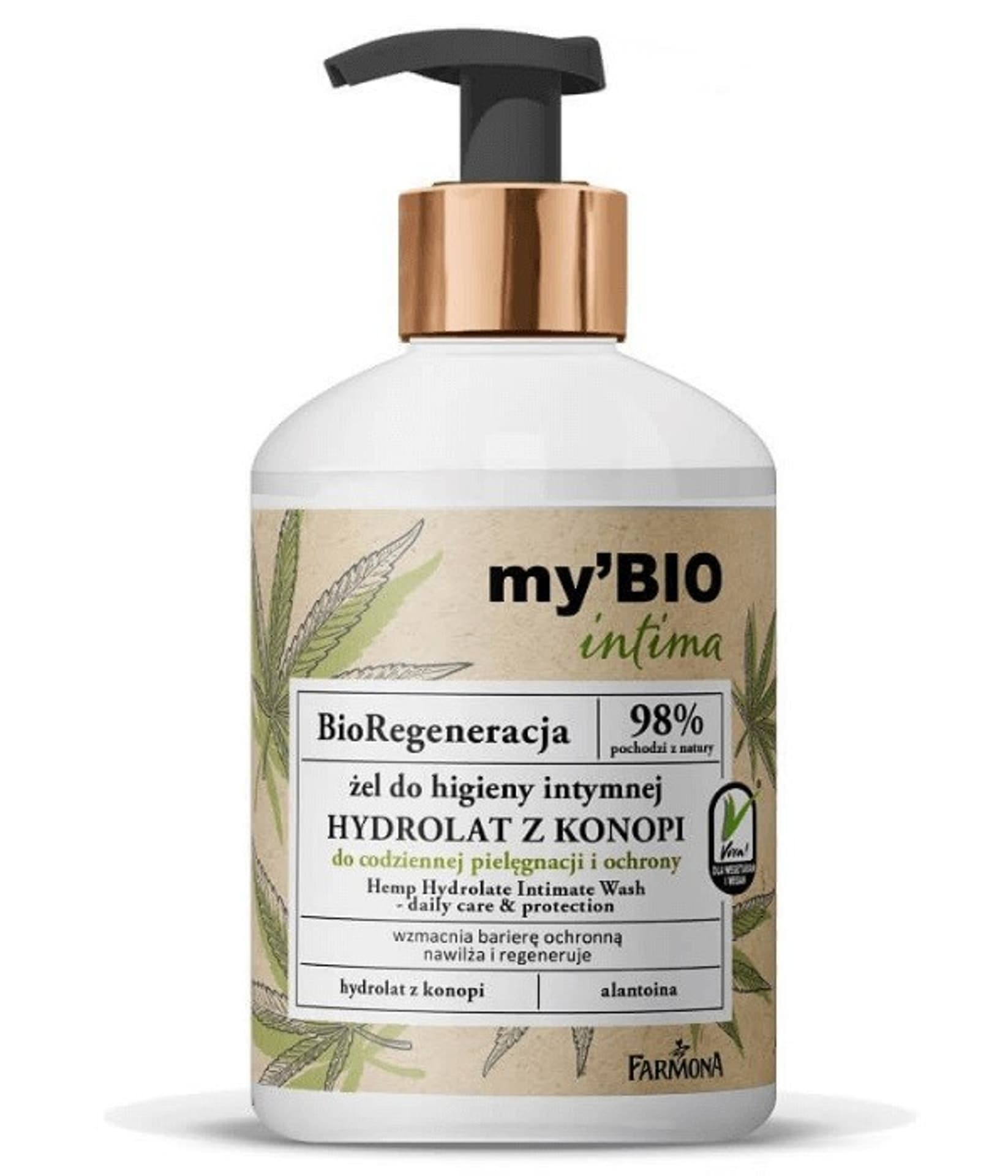 

Farmona my`BIO Intima Żel do higieny intymnej Hydrolat z Konopi - do codziennej pielęgnacji i ochrony 250ml