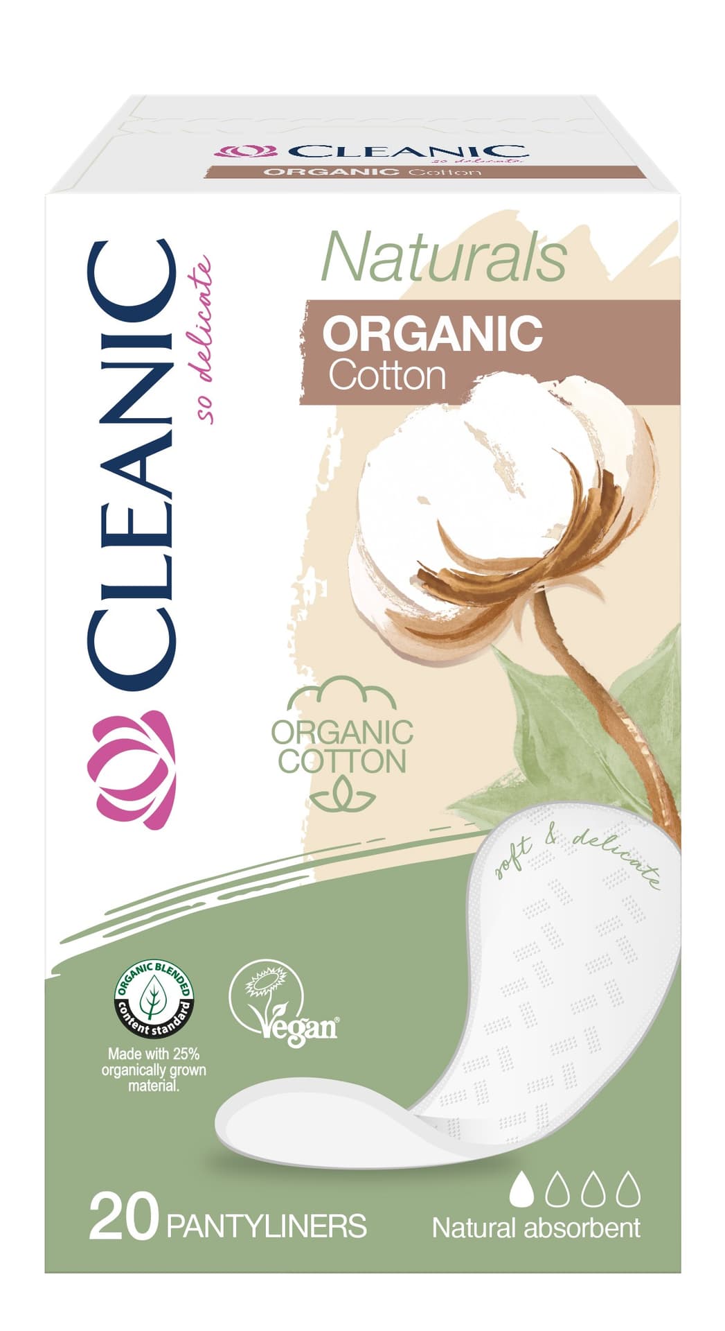 

Cleanic Naturals Wkładki higieniczne Organic Cotton 1op.-20szt