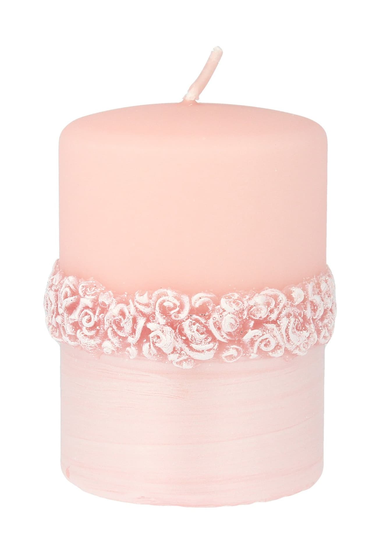

ARTMAN Świeca ozdobna Bella - walec mały (średnica 7cm) rose gold 1szt, Średnica 7cm) rose gold 1sz