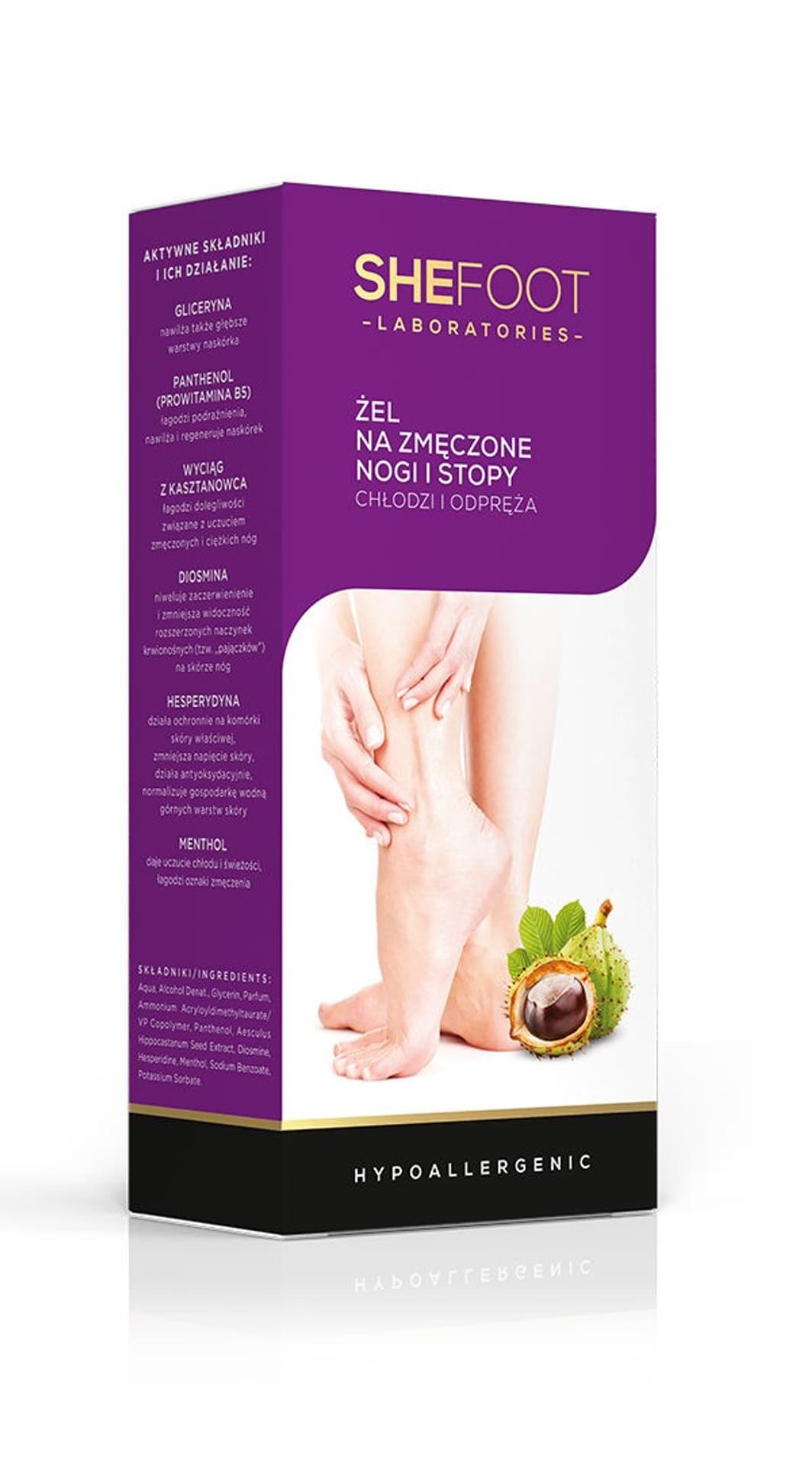 

SheFoot Żel na zmęczone nogi i stopy - hypoallergenic 100ml