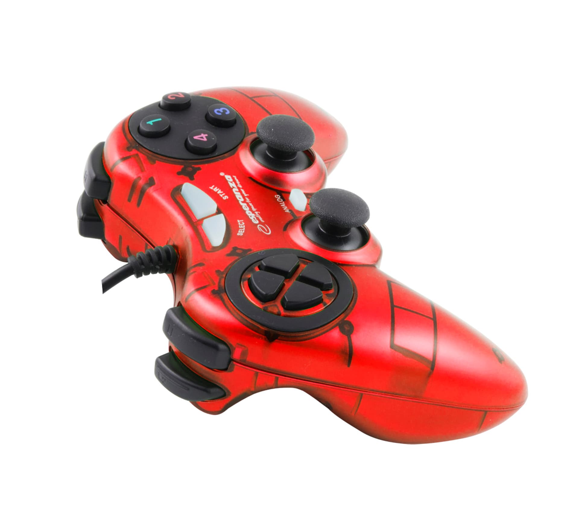 

EGG105R Gamepad PC USB Fighter czerwony Esperanza