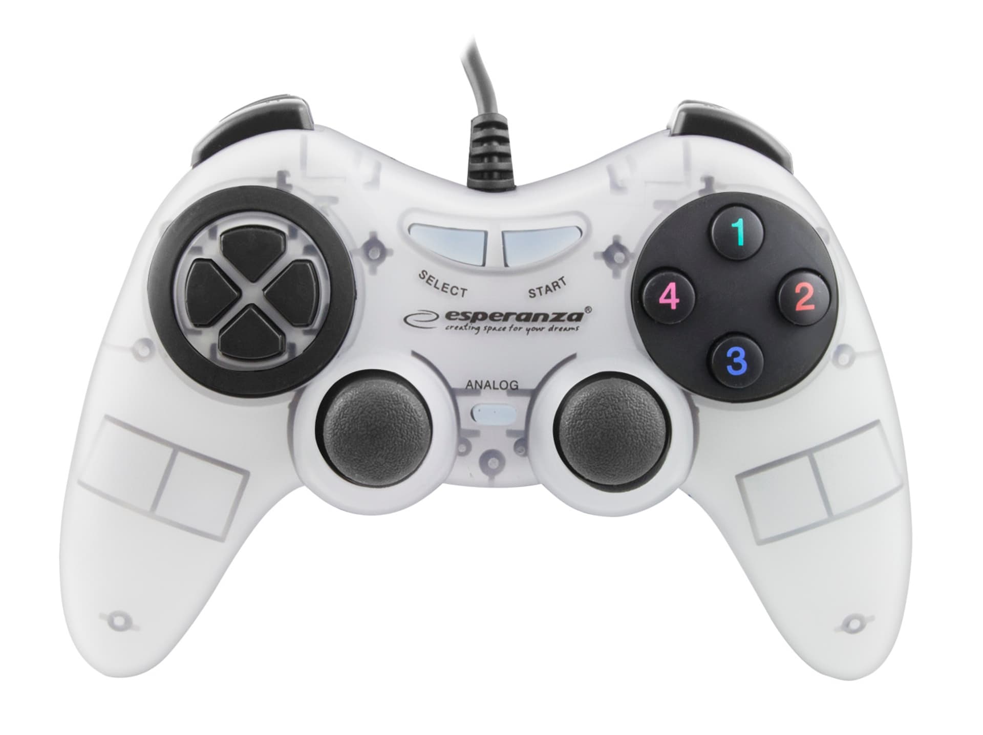 

EGG105W Gamepad PC USB Fighter biały Esperanza