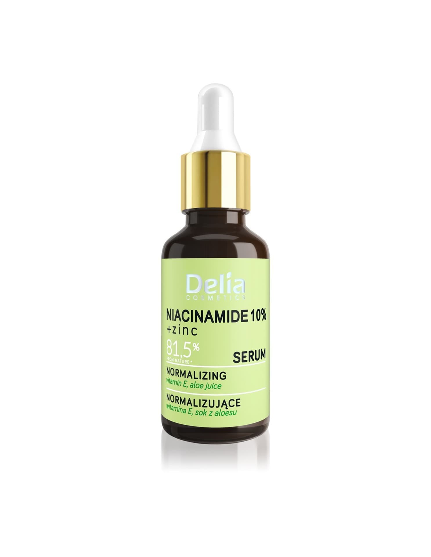 

Delia Cosmetics NIACINAMIDE 10%+ZINC Serum normalizujące do twarzy,szyi i dekoltu na dzień i noc 30ml