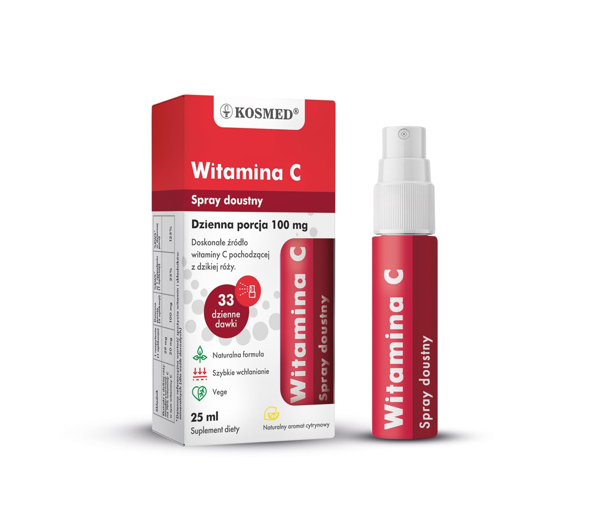 

Kosmed Spray doustny Witamina C - suplement diety 25ml