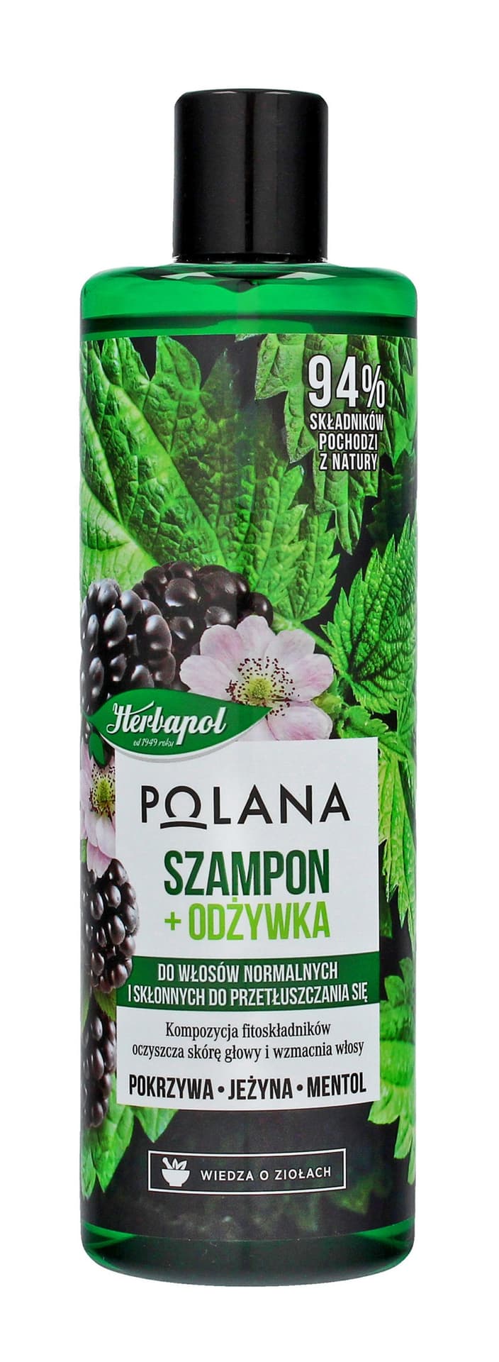 

HERBAPOL Polana Szampon i odżywka do włosów 2w1 - Jeżyna & Pokrzywa & Mentol 400ml