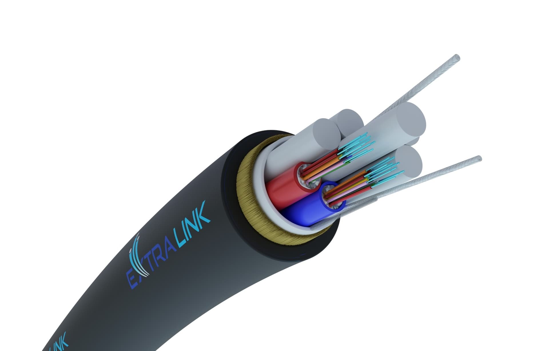 

24F FIBERHOME AERIAL XOTKtsdD ADSS FIBER OPTIC CABLE 24J SM G652D DIAMETER 10,8MM 4KN WITH ARAMID YARNS, FRP 2,5MM RODS, 150M SPAN, EXTRALINK EDITION